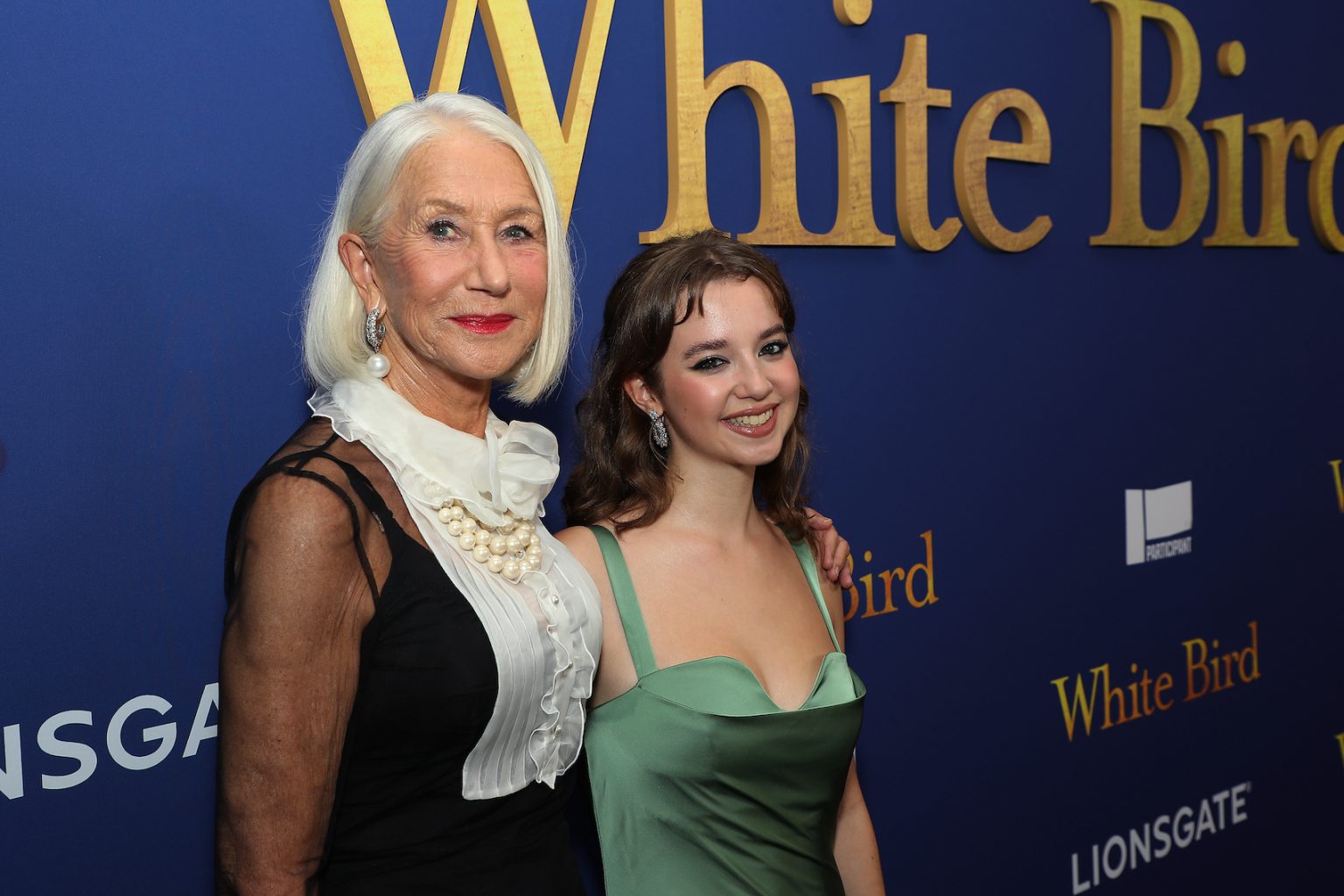 NY, New York, 9/26/24 - Helen Mirren and Ariella Glaser attends the New York Special Screening of Lionsgate’s “White Bird” -PICTURED: Helen Mirren and Ariella Glaser -PHOTO Marion Curtis / Starpix for Lionsgate Studios -Location: DGA Theather