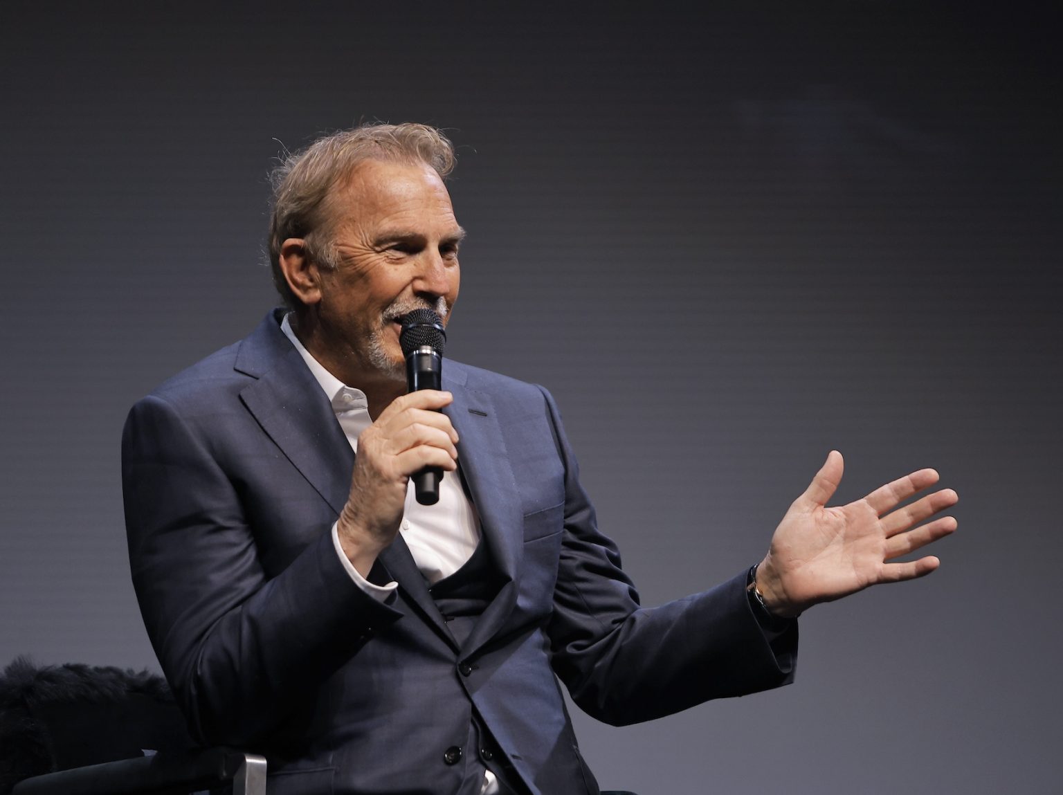 SANTA BARBARA, CALIFORNIA - FEBRUARY 07: Kevin Costner attends the US premiere of "Horizon: An American Saga - Chapter 2" Q&A at the 40th Santa Barbara International Film Festival on February 07, 2025 in Santa Barbara, California. (Photo by Tibrina Hobson/Getty Images for Santa Barbara International Film Festival)