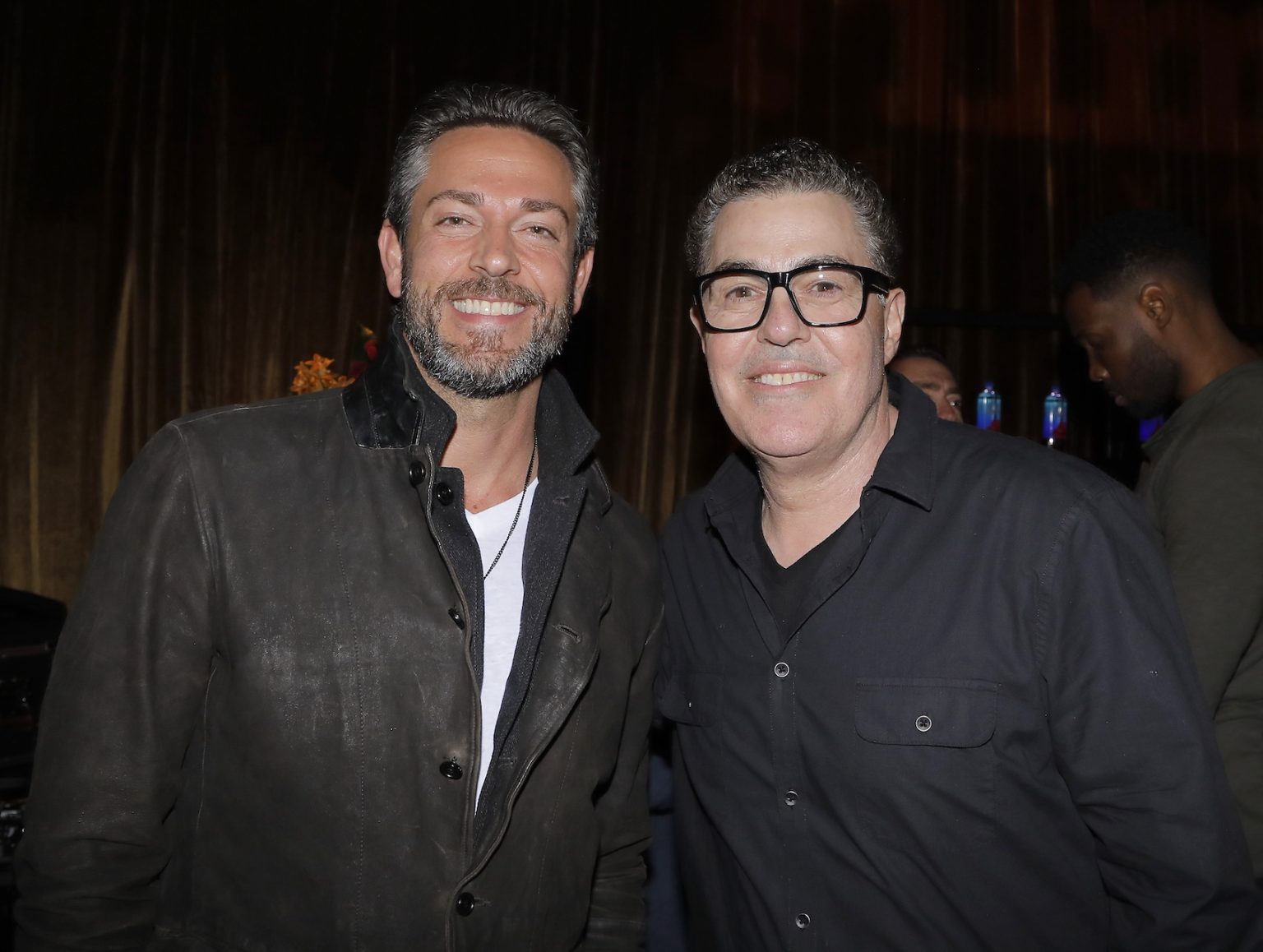 SANTA BARBARA, CALIFORNIA - FEBRUARY 07: Zachary Levi and Adam Carolla attend the US premiere of "Horizon: An American Saga - Chapter 2" after party at the 40th Santa Barbara International Film Festival on February 07, 2025 in Santa Barbara, California. (Photo by Tibrina Hobson/Getty Images for Santa Barbara International Film Festival)