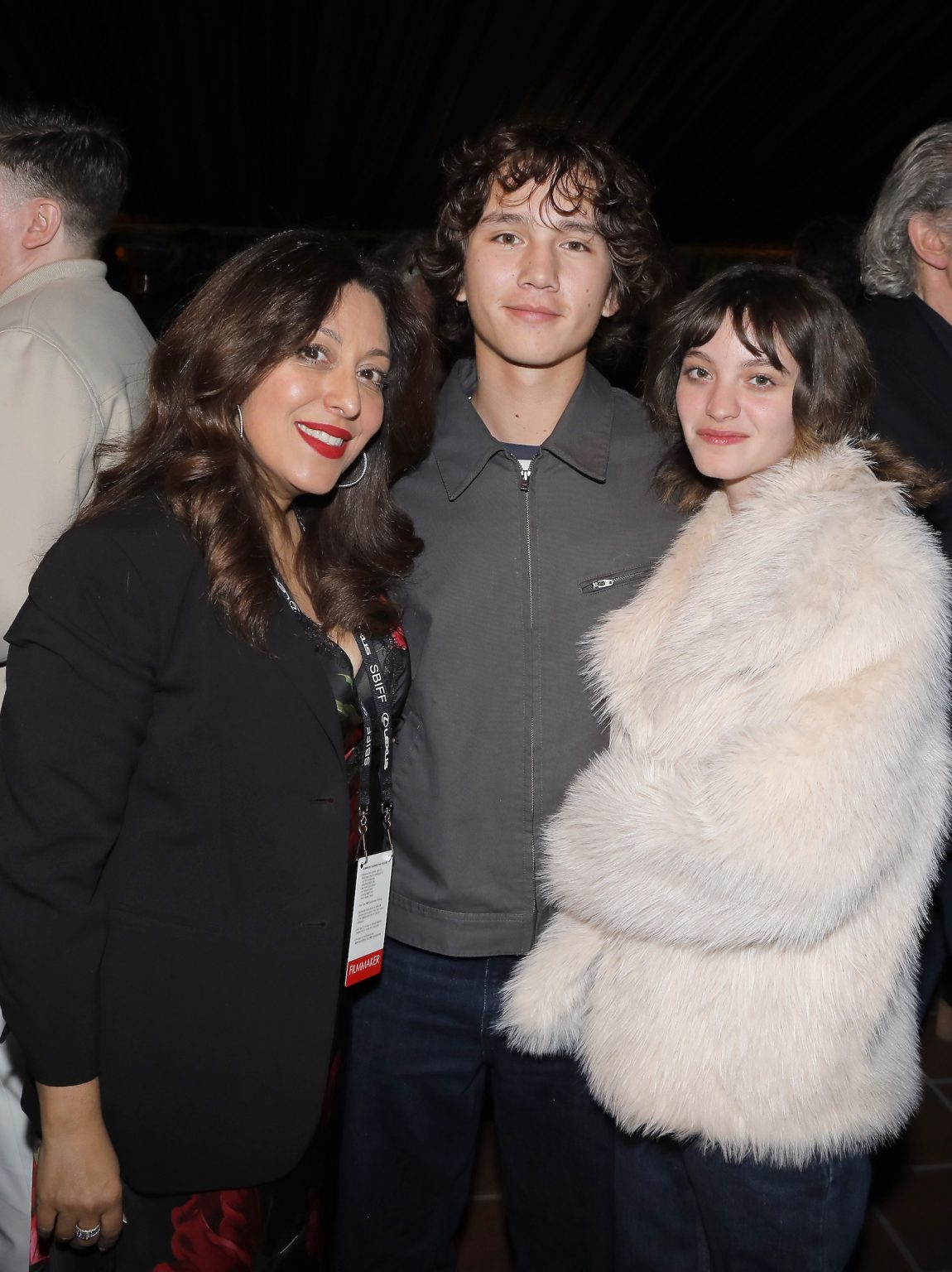 SANTA BARBARA, CALIFORNIA - FEBRUARY 07: (L-R) Michelle Karam, Avery Estella and Lille Karam attend the US premiere of "Horizon: An American Saga - Chapter 2" after party at the 40th Santa Barbara International Film Festival on February 07, 2025 in Santa Barbara, California. (Photo by Tibrina Hobson/Getty Images for Santa Barbara International Film Festival)