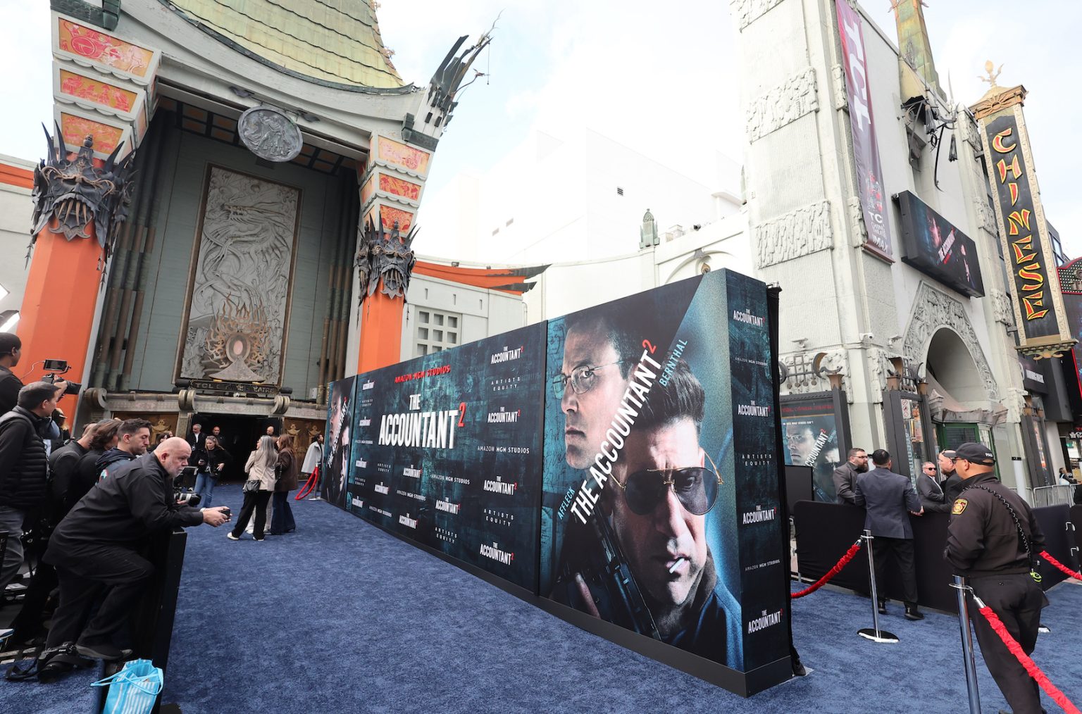 HOLLYWOOD, CALIFORNIA - APRIL 16: View of atmosphere seen at the Amazon MGM Studios "The Accountant 2" Los Angeles Premiere at TCL Chinese Theatre on April 16, 2025 in Hollywood, California. (Photo by Eric Charbonneau/Amazon MGM Studios via Getty Images)