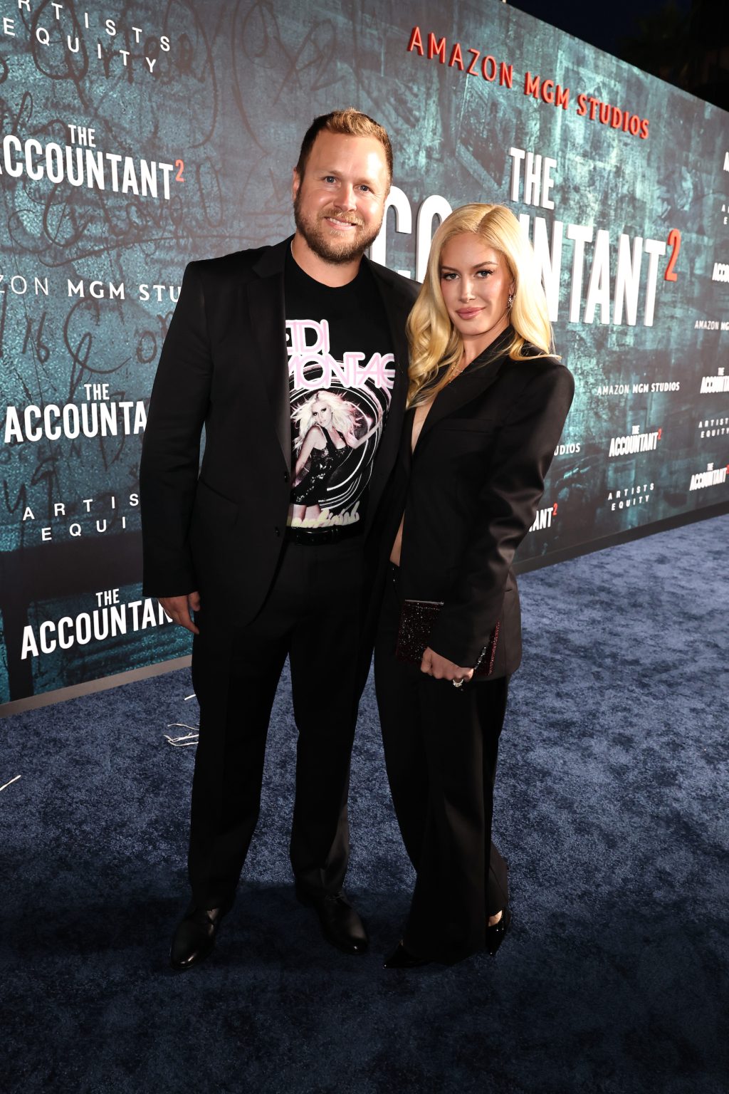 HOLLYWOOD, CALIFORNIA - APRIL 16: Spencer Pratt (L) and Heidi Montag seen at the Amazon MGM Studios "The Accountant 2" Los Angeles Premiere at TCL Chinese Theatre on April 16, 2025 in Hollywood, California. (Photo by Eric Charbonneau/Amazon MGM Studios via Getty Images)
