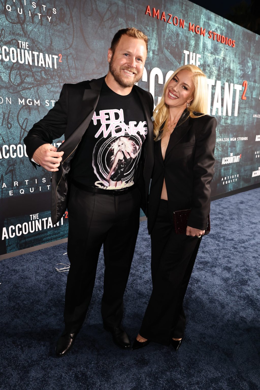 HOLLYWOOD, CALIFORNIA - APRIL 16: Spencer Pratt (L) and Heidi Montag seen at the Amazon MGM Studios "The Accountant 2" Los Angeles Premiere at TCL Chinese Theatre on April 16, 2025 in Hollywood, California. (Photo by Eric Charbonneau/Amazon MGM Studios via Getty Images)