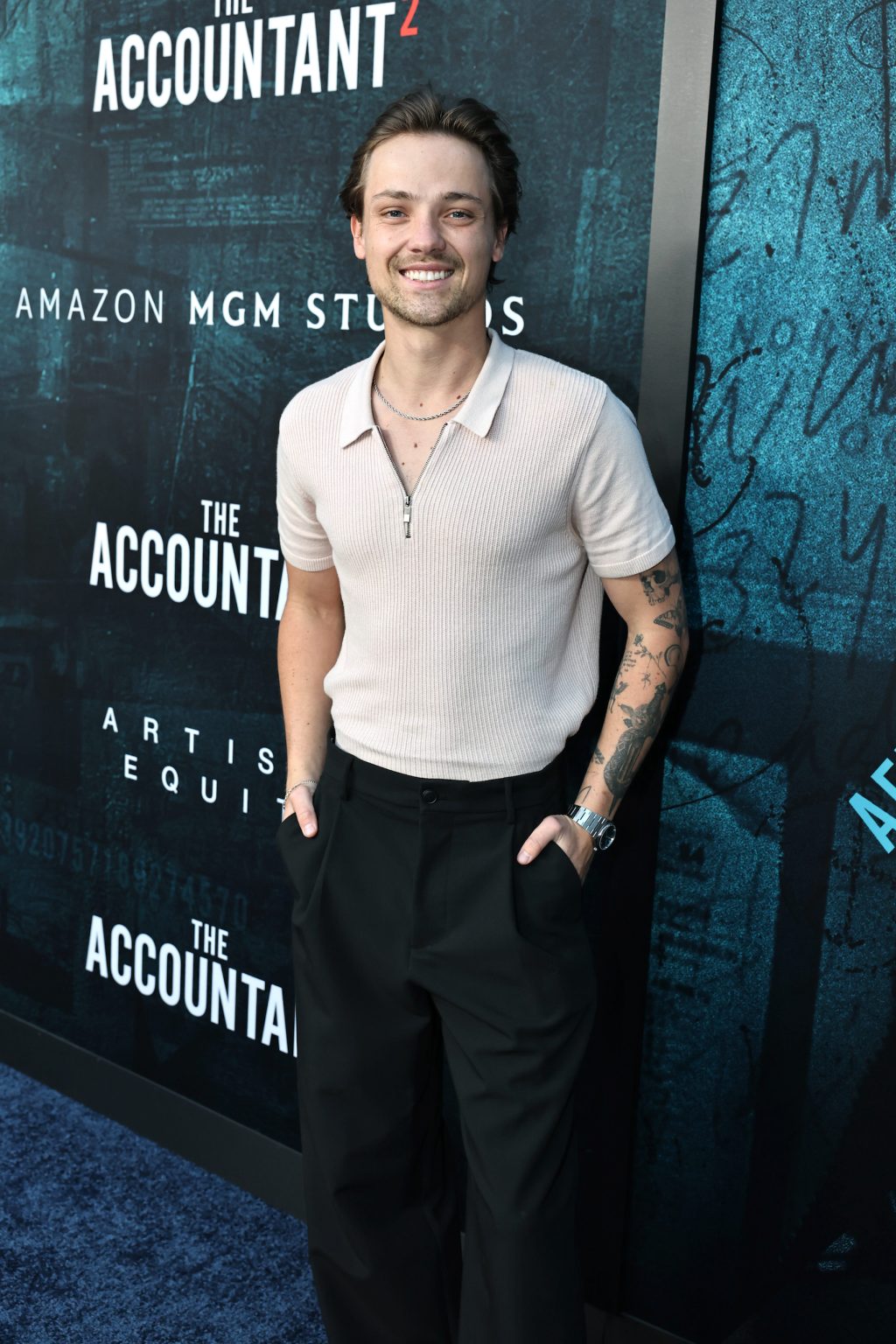 HOLLYWOOD, CALIFORNIA - APRIL 16: Josiah Barker seen at the Amazon MGM Studios "The Accountant 2" Los Angeles Premiere at TCL Chinese Theatre on April 16, 2025 in Hollywood, California. (Photo by Eric Charbonneau/Amazon MGM Studios via Getty Images)