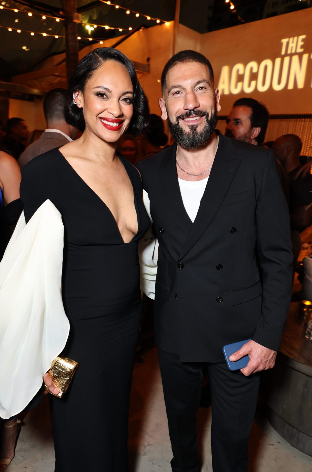 LOS ANGELES, CALIFORNIA - APRIL 16: Cynthia Addai-Robinson (L) and Jon Bernthal seen at the Amazon MGM Studios "The Accountant 2" Los Angeles Premiere after party at Laya Restaurant on April 16, 2025 in Los Angeles, California. (Photo by Eric Charbonneau/Amazon MGM Studios via Getty Images)