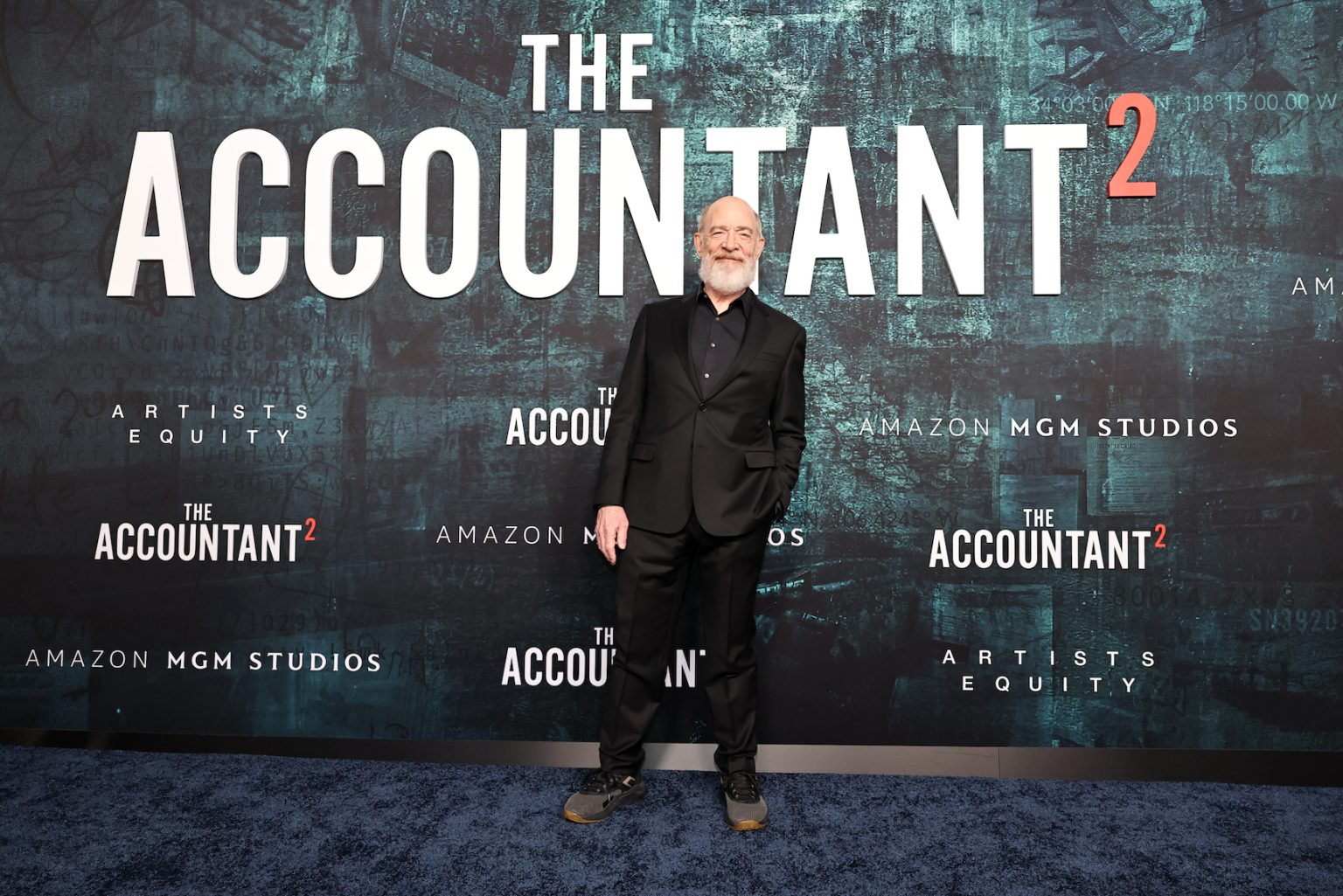 HOLLYWOOD, CALIFORNIA - APRIL 16: J.K. Simmons seen at the Amazon MGM Studios "The Accountant 2" Los Angeles Premiere at TCL Chinese Theatre on April 16, 2025 in Hollywood, California. (Photo by Eric Charbonneau/Amazon MGM Studios via Getty Images)