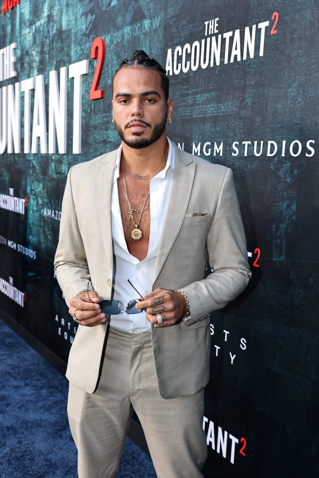 HOLLYWOOD, CALIFORNIA - APRIL 16: Enzo Romani Piedade seen at the Amazon MGM Studios "The Accountant 2" Los Angeles Premiere at TCL Chinese Theatre on April 16, 2025 in Hollywood, California. (Photo by Eric Charbonneau/Amazon MGM Studios via Getty Images)