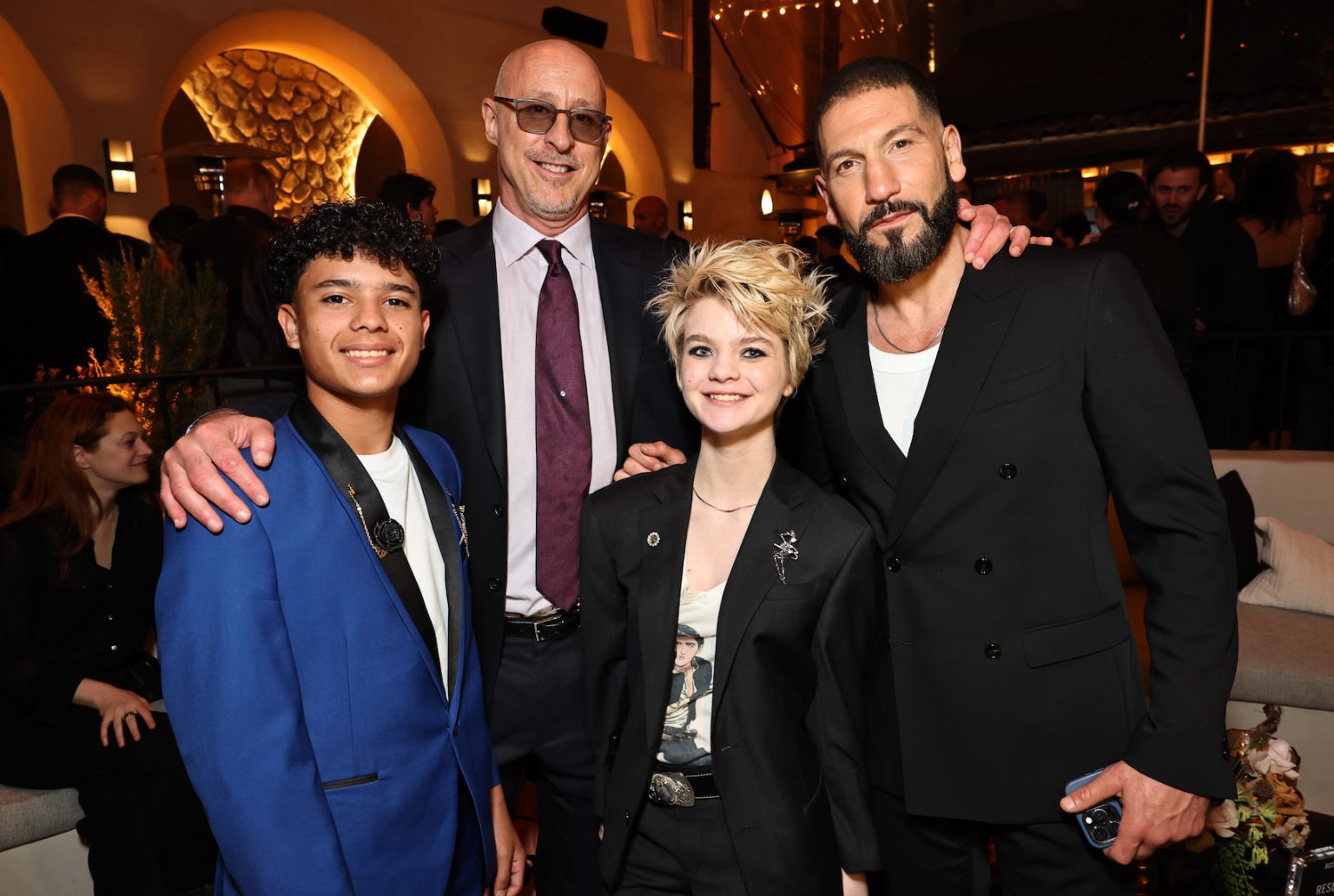 LOS ANGELES, CALIFORNIA - APRIL 16: (L-R) Yael Ocasio, director/executive producer Gavin O'Connor, Presley Alexander and Jon Bernthal seen at the Amazon MGM Studios "The Accountant 2" Los Angeles Premiere after party at Laya Restaurant on April 16, 2025 in Los Angeles, California. (Photo by Eric Charbonneau/Amazon MGM Studios via Getty Images)