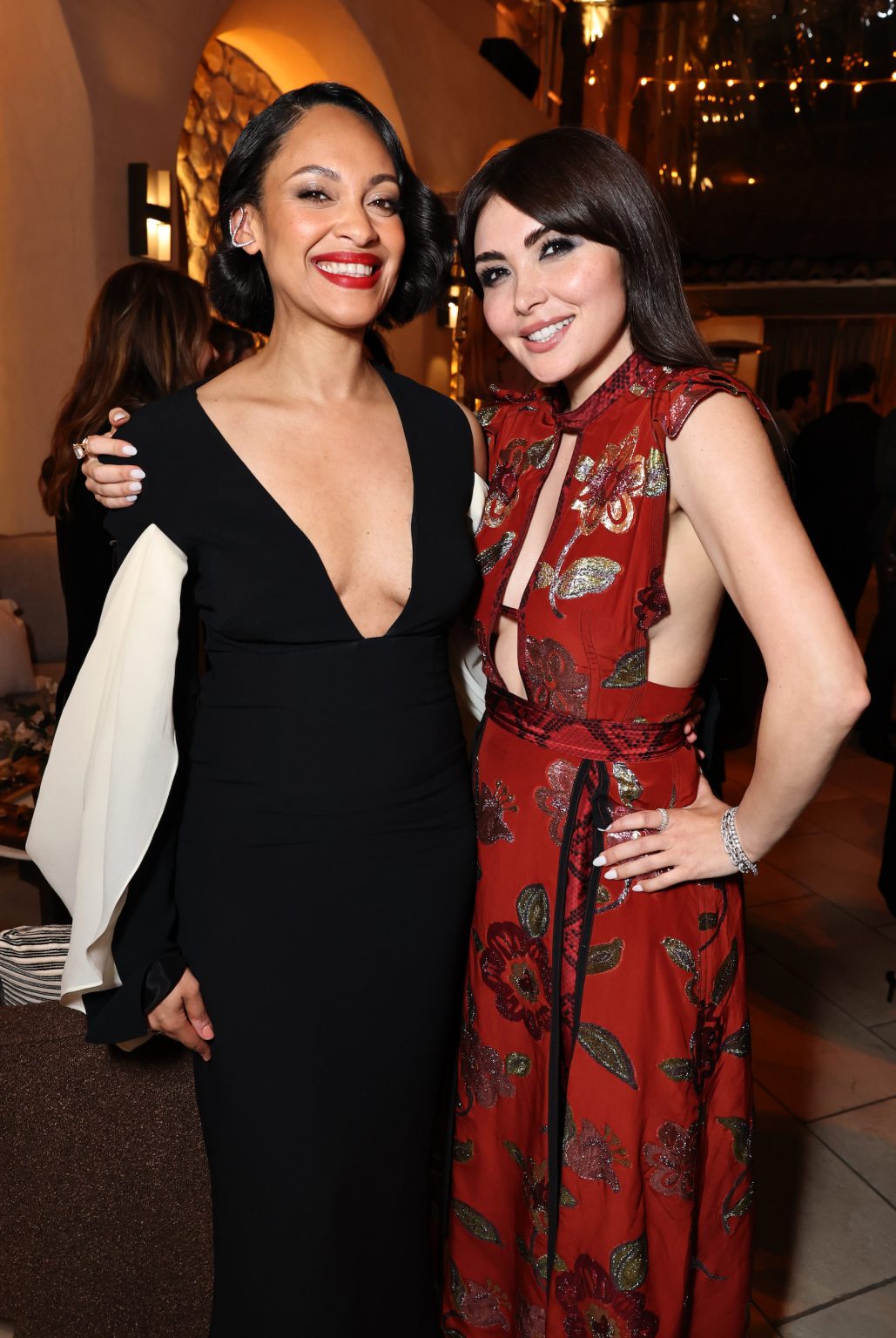 LOS ANGELES, CALIFORNIA - APRIL 16: Cynthia Addai-Robinson (L) and Daniella Pineda seen at the Amazon MGM Studios "The Accountant 2" Los Angeles Premiere after party at Laya Restaurant on April 16, 2025 in Los Angeles, California. (Photo by Eric Charbonneau/Amazon MGM Studios via Getty Images)