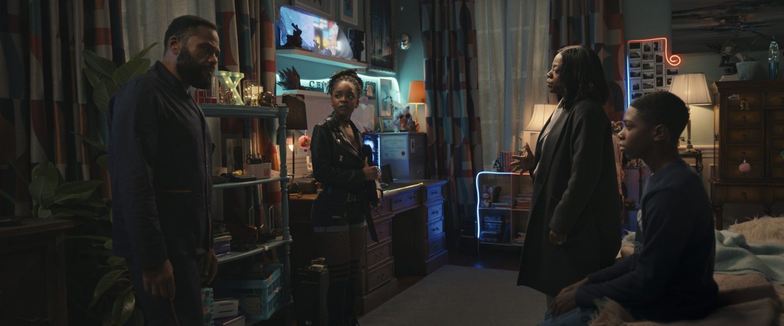 Anthony Anderson, Marsai Martin, Viola Davis, Christopher Farrar in G20 (Photo Credit Prime Video / Amazon Content Services LLC)