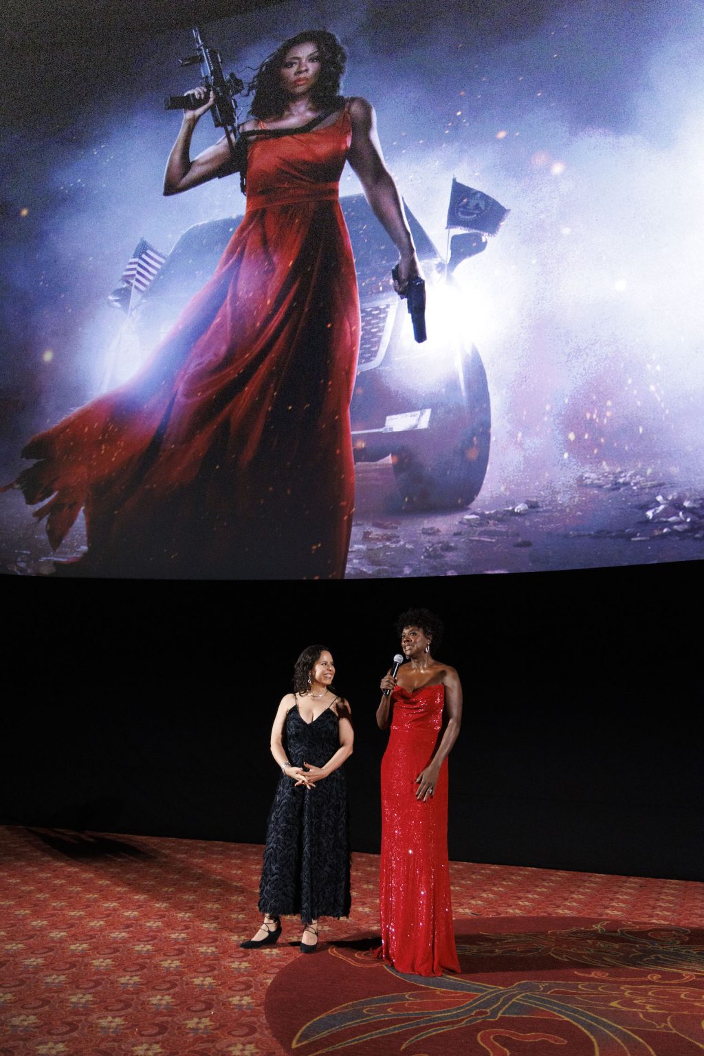 Director Patricia Riggen and Viola Davis speak as Amazon MGM Studios present the World Premiere of G20 at the TCL Chinese Theatre in Hollywood, CA on Thursday, March 27, 2025 (photo: Alex J. Berliner/ABImages)