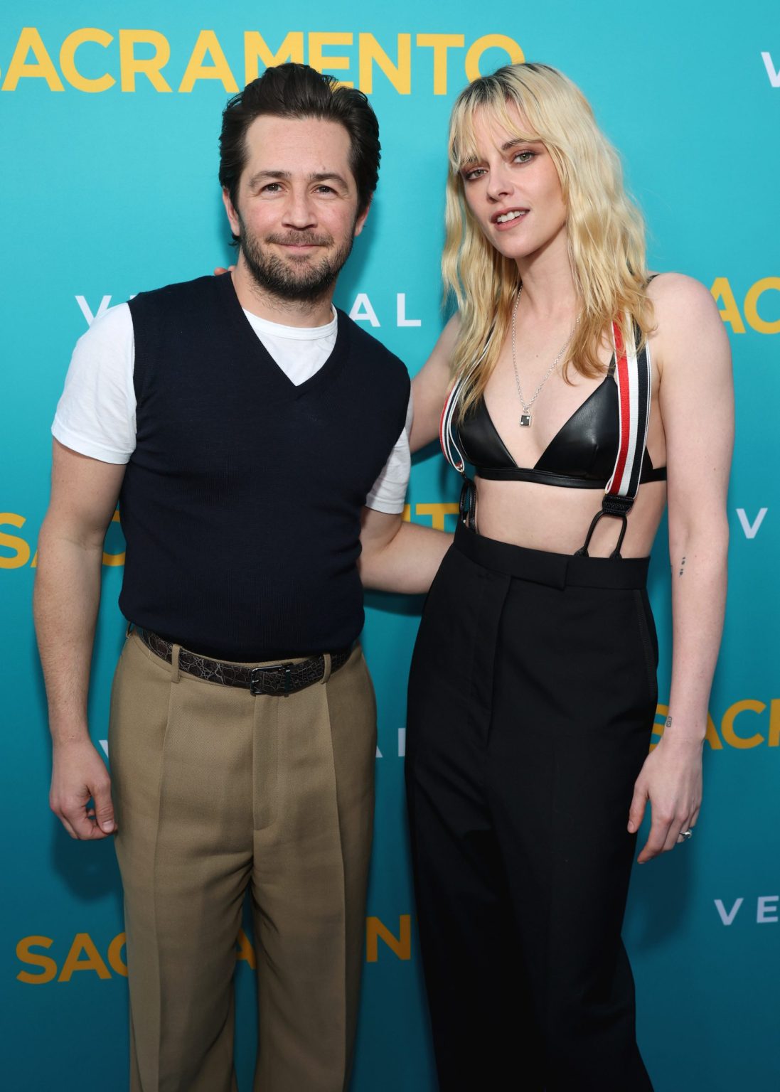 Michael Angarano and Kristen Stewart at Vertical's “Sacramento” Los Angeles Special Screening at the Vista Theatre on Monday, April 7, 2025 in Los Angeles, CA.