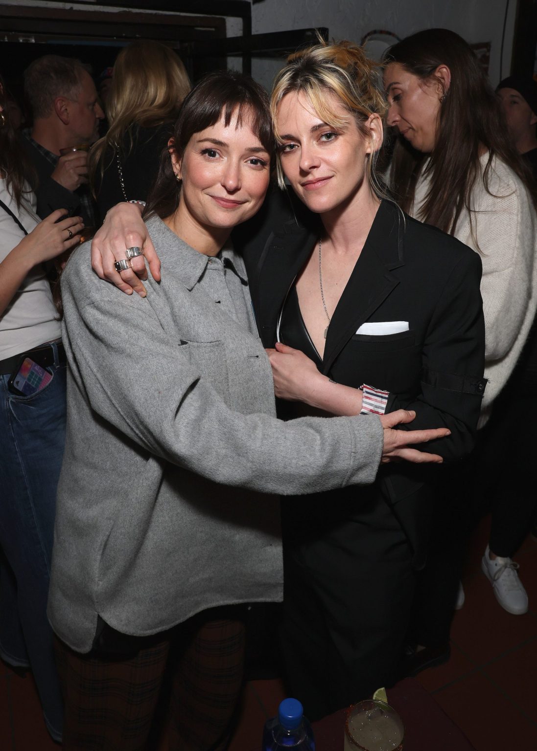 Milana Vayntrub and Kristen Stewart at Vertical's “Sacramento” Los Angeles Special Screening at the Vista Theatre on Monday, April 7, 2025 in Los Angeles, CA.
