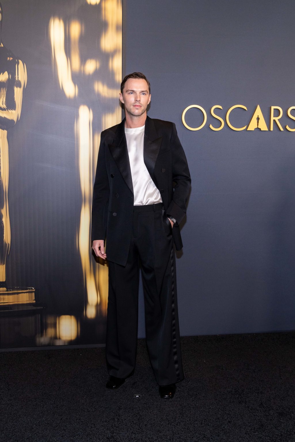 Nicolas Hoult arrives at the 15th Governors Awards in the Ray Dolby Ballroom at Ovation Hollywood on Sunday, November 17, 2024.