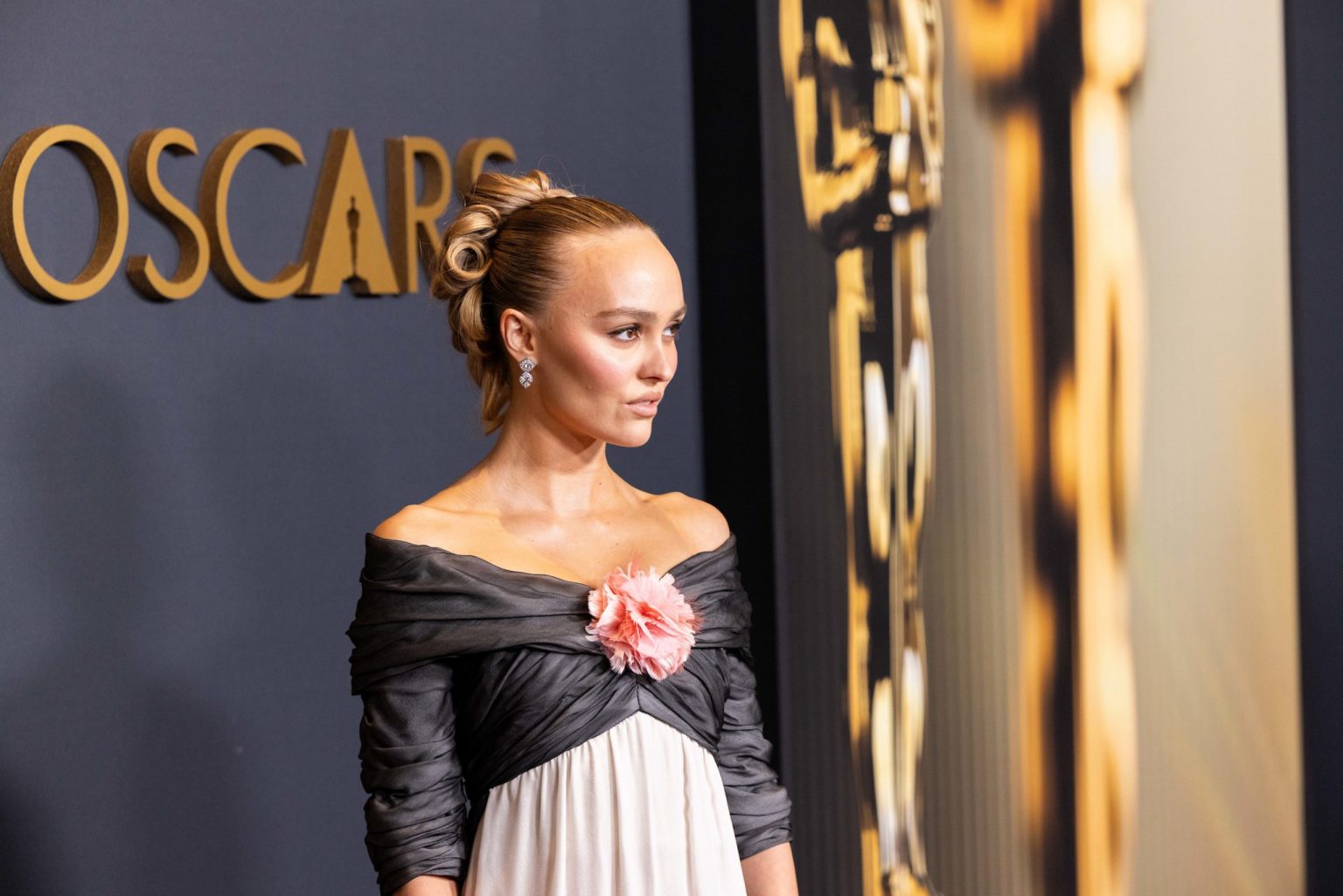 Lily-Rose Depp arrives at the 15th Governors Awards in the Ray Dolby Ballroom at Ovation Hollywood on Sunday, November 17, 2024.