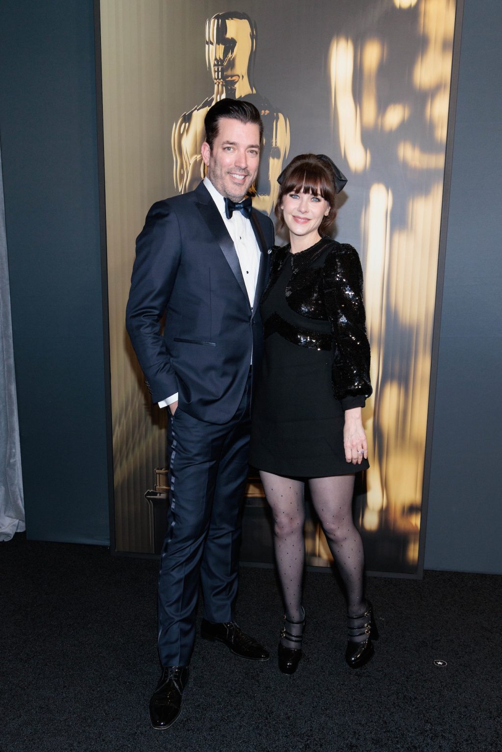 Jonathan Scott and Zooey Deschanel arrives at the 15th Governors Awards in the Ray Dolby Ballroom at Ovation Hollywood on Sunday, November 17, 2024.
