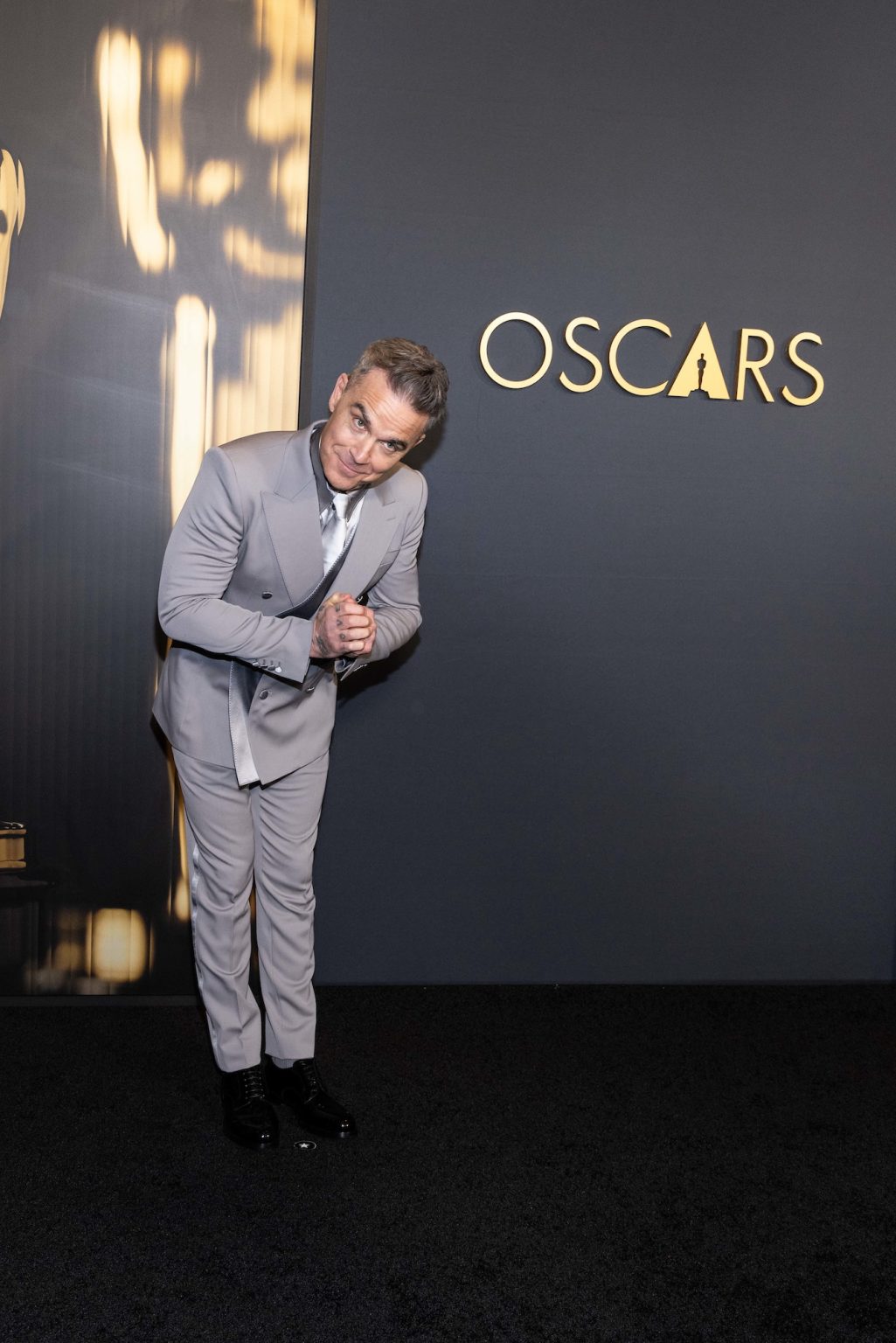 Robbie Williams arrives at the 15th Governors Awards in the Ray Dolby Ballroom at Ovation Hollywood on Sunday, November 17, 2024.