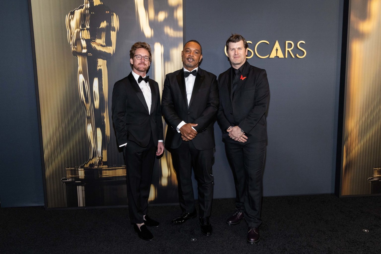 Clint Bentley, Clarence Maclin and Greg Kwedar at the 15th Governors Awards in the Ray Dolby Ballroom at Ovation Hollywood on Sunday, November 17, 2024.