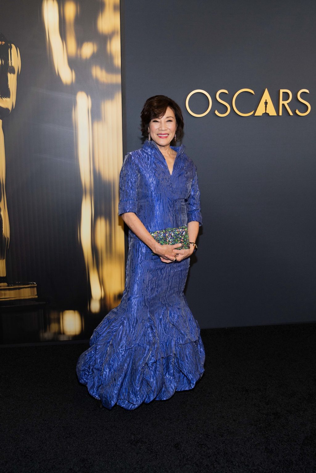 Academy President Janet Yang arrives at the 15th Governors Awards in the Ray Dolby Ballroom at Ovation Hollywood on Sunday, November 17, 2024.