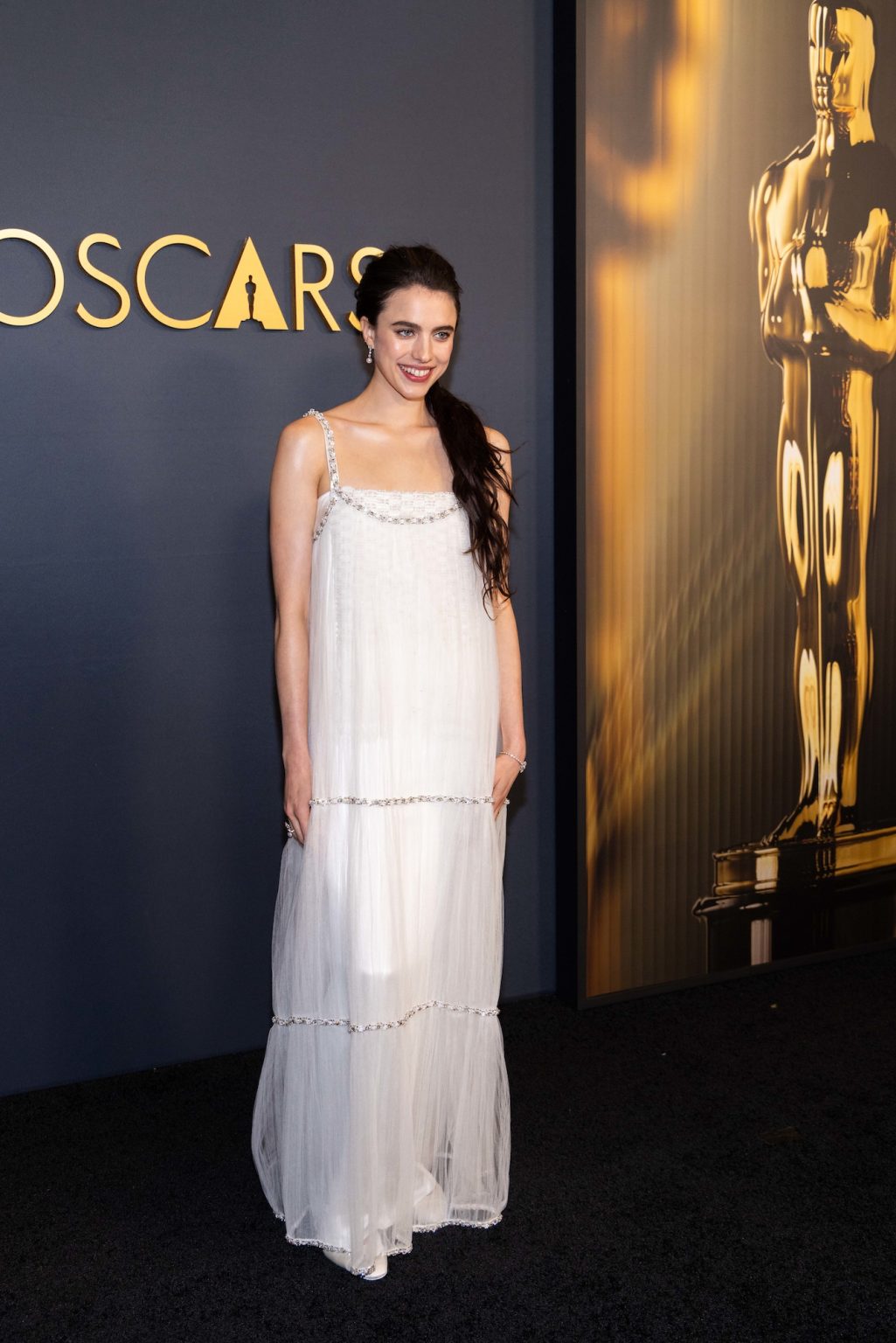 Margaret Qualley arrives at the 15th Governors Awards in the Ray Dolby Ballroom at Ovation Hollywood on Sunday, November 17, 2024.