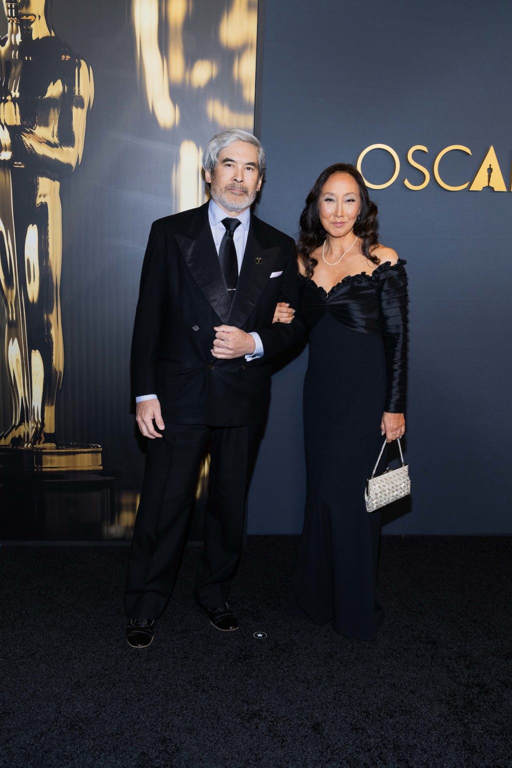 Chris Tashima and Skye Michelle Yoshiko Nakamura arrive at the 15th Governors Awards in the Ray Dolby Ballroom at Ovation Hollywood on Sunday, November 17, 2024.