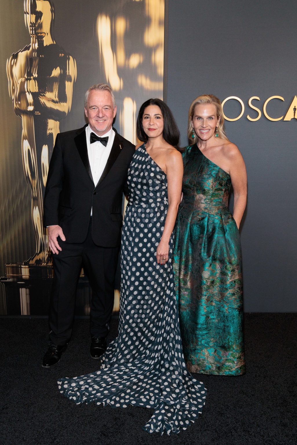 Brendan Connell Jr., Amy Homma and Jennifer Davidson arrive at the 15th Governors Awards in the Ray Dolby Ballroom at Ovation Hollywood on Sunday, November 17, 2024.