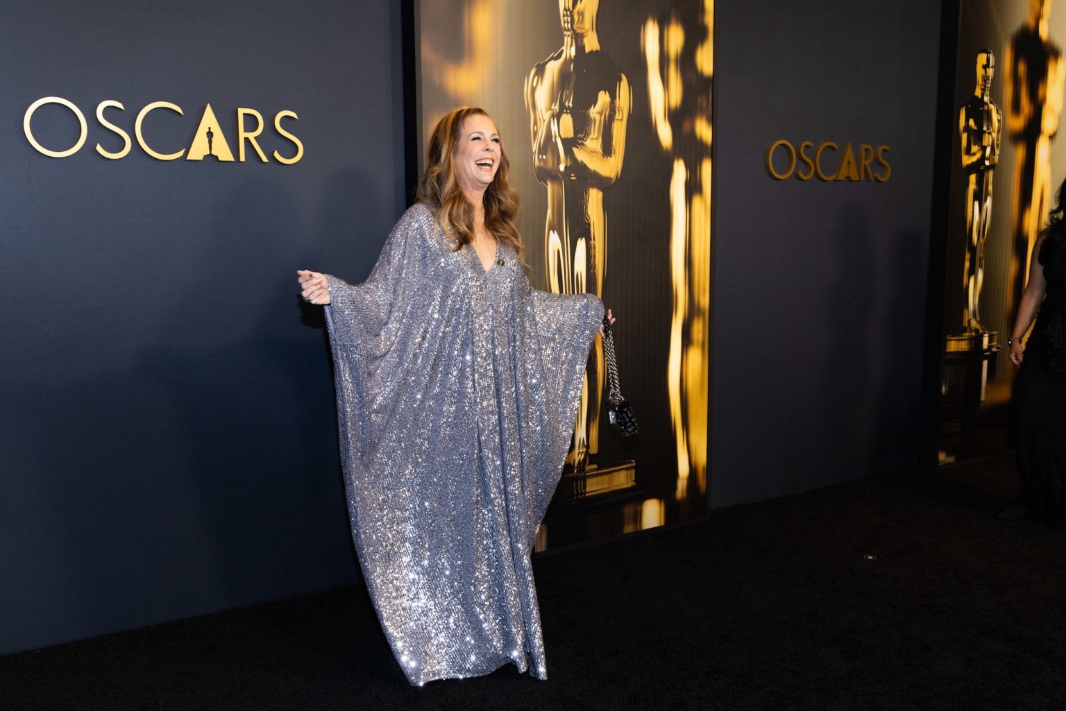 Rita Wilson arrive at the 15th Governors Awards in the Ray Dolby Ballroom at Ovation Hollywood on Sunday, November 17, 2024.