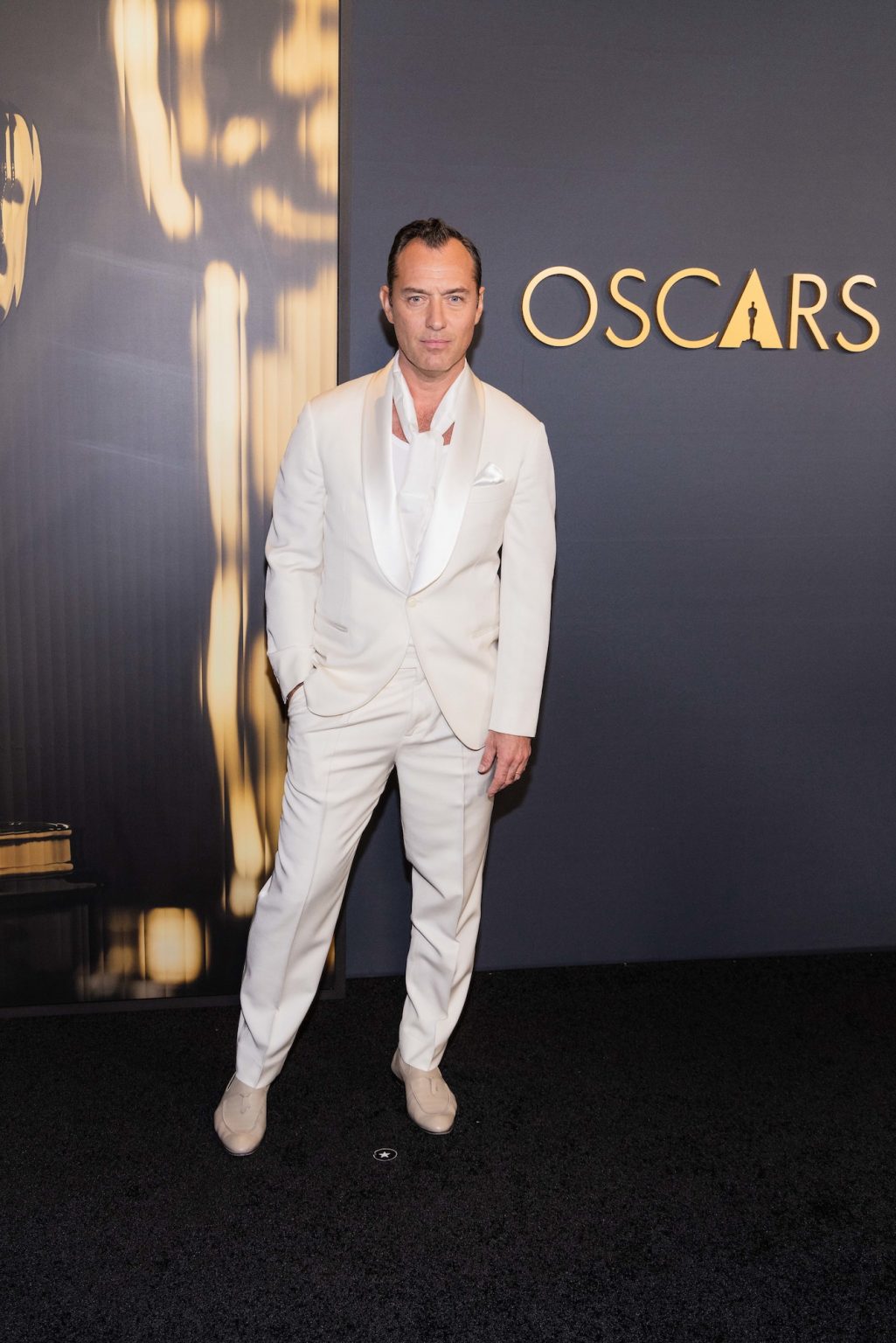 Jude Law arrives at the 15th Governors Awards in the Ray Dolby Ballroom at Ovation Hollywood on Sunday, November 17, 2024.