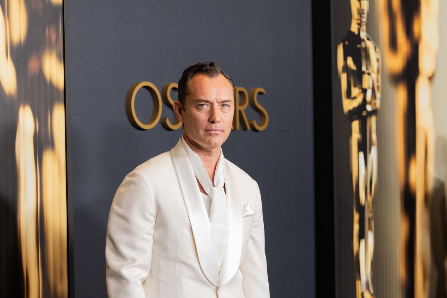 Jude Law arrives at the 15th Governors Awards in the Ray Dolby Ballroom at Ovation Hollywood on Sunday, November 17, 2024.