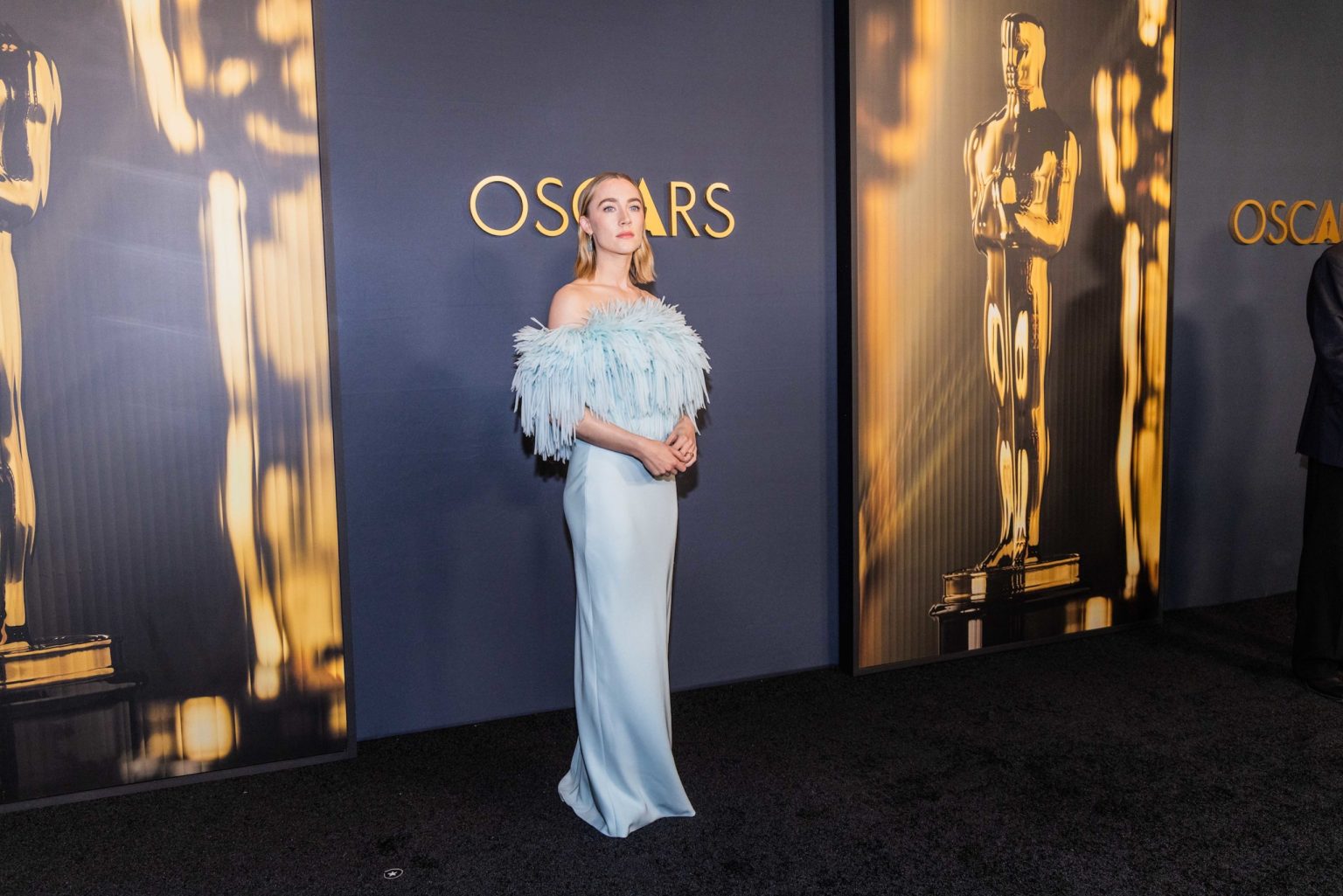Saoirse Ronan arrives at the 15th Governors Awards in the Ray Dolby Ballroom at Ovation Hollywood on Sunday, November 17, 2024.