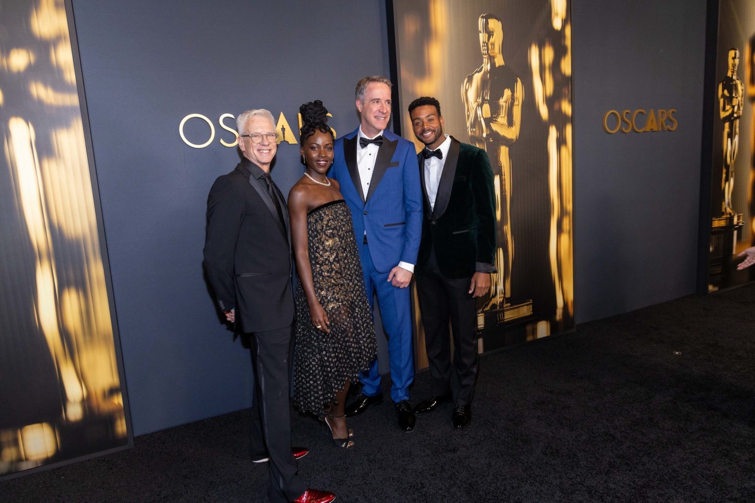 Chris Sanders, Lupita Nyong’o, Jeff Hermann, and Kris Bowers arrives at the 15th Governors Awards in the Ray Dolby Ballroom at Ovation Hollywood on Sunday, November 17, 2024.