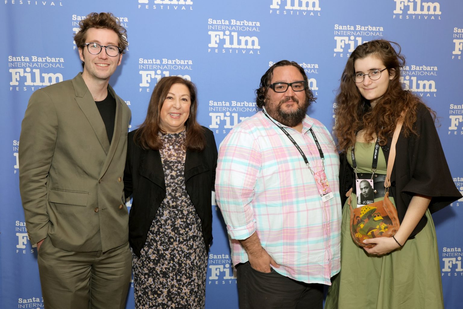 SANTA BARBARA, CALIFORNIA - FEBRUARY 15: (L-R) Stewart Short, Claudia Puig, Ernie Quiroz, and Kiara Lin attend the Awards Breakfast during the 40th Santa Barbara International Film Festival at El Encanto on February 15, 2025 in Santa Barbara, California. (Photo by Rebecca Sapp/Getty Images for Santa Barbara International Film Festival)