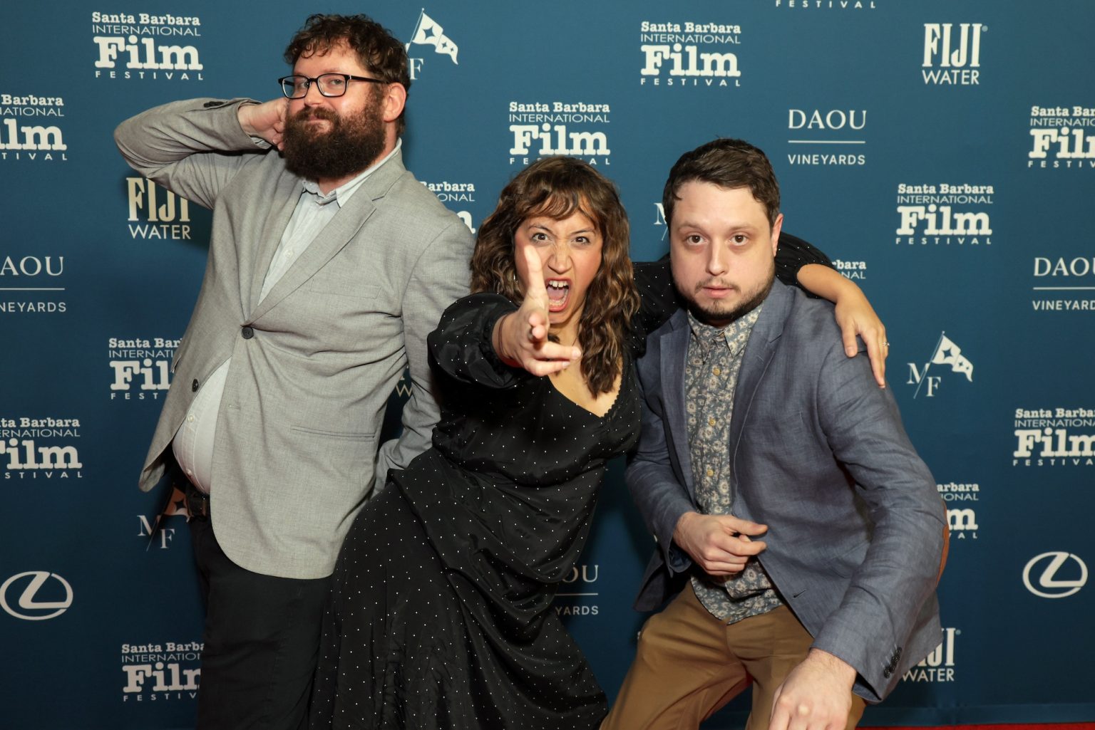 SANTA BARBARA, CALIFORNIA - FEBRUARY 13: (L-R) Ian Wexler, Ally Condrath, and Kyle Miller attends the Cinema Vanguard Award ceremony during the 40th Santa Barbara International Film Festival at The Arlington Theatre on February 13, 2025 in Santa Barbara, California. (Photo by Rebecca Sapp/Getty Images for Santa Barbara International Film Festival)