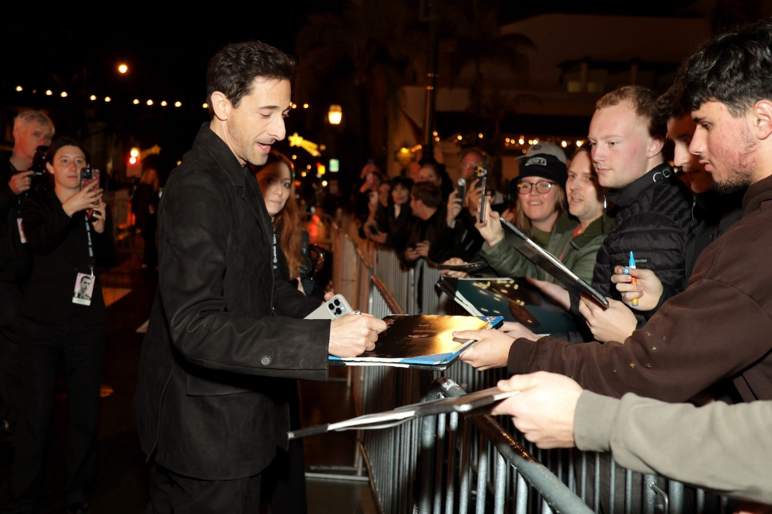 SANTA BARBARA, CALIFORNIA - FEBRUARY 13: Honoree Adrien Brody attends the Cinema Vanguard Award ceremony during the 40th Santa Barbara International Film Festival at The Arlington Theatre on February 13, 2025 in Santa Barbara, California. (Photo by Rebecca Sapp/Getty Images for Santa Barbara International Film Festival)