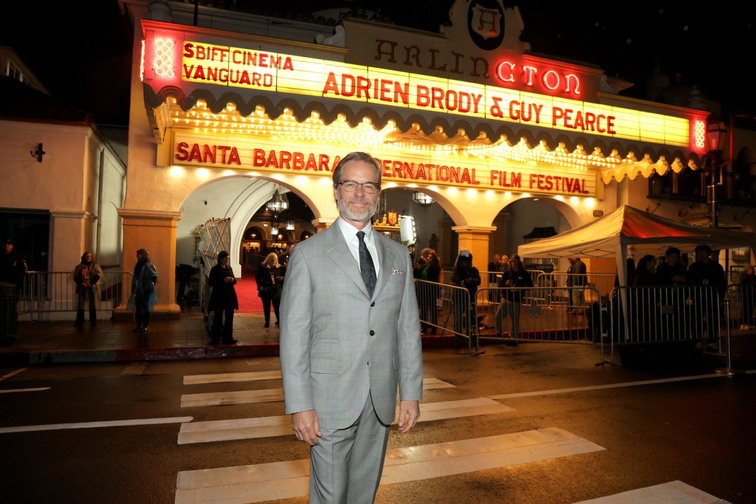 SANTA BARBARA, CALIFORNIA - FEBRUARY 13: Honoree Guy Pearce attends the Cinema Vanguard Award ceremony during the 40th Santa Barbara International Film Festival at The Arlington Theatre on February 13, 2025 in Santa Barbara, California. (Photo by Rebecca Sapp/Getty Images for Santa Barbara International Film Festival)