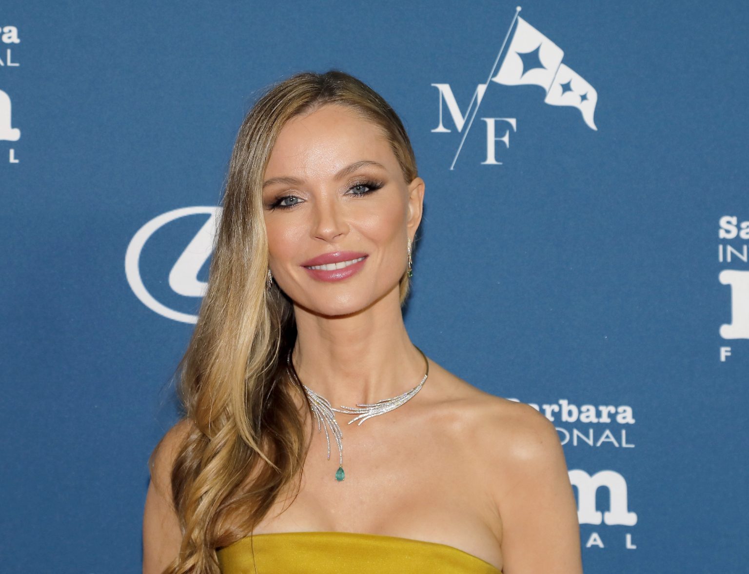 SANTA BARBARA, CALIFORNIA - FEBRUARY 13: Georgina Chapman attends the Cinema Vanguard Award ceremony during the 40th Santa Barbara International Film Festival at The Arlington Theatre on February 13, 2025 in Santa Barbara, California. (Photo by Tibrina Hobson/Getty Images for Santa Barbara International Film Festival)