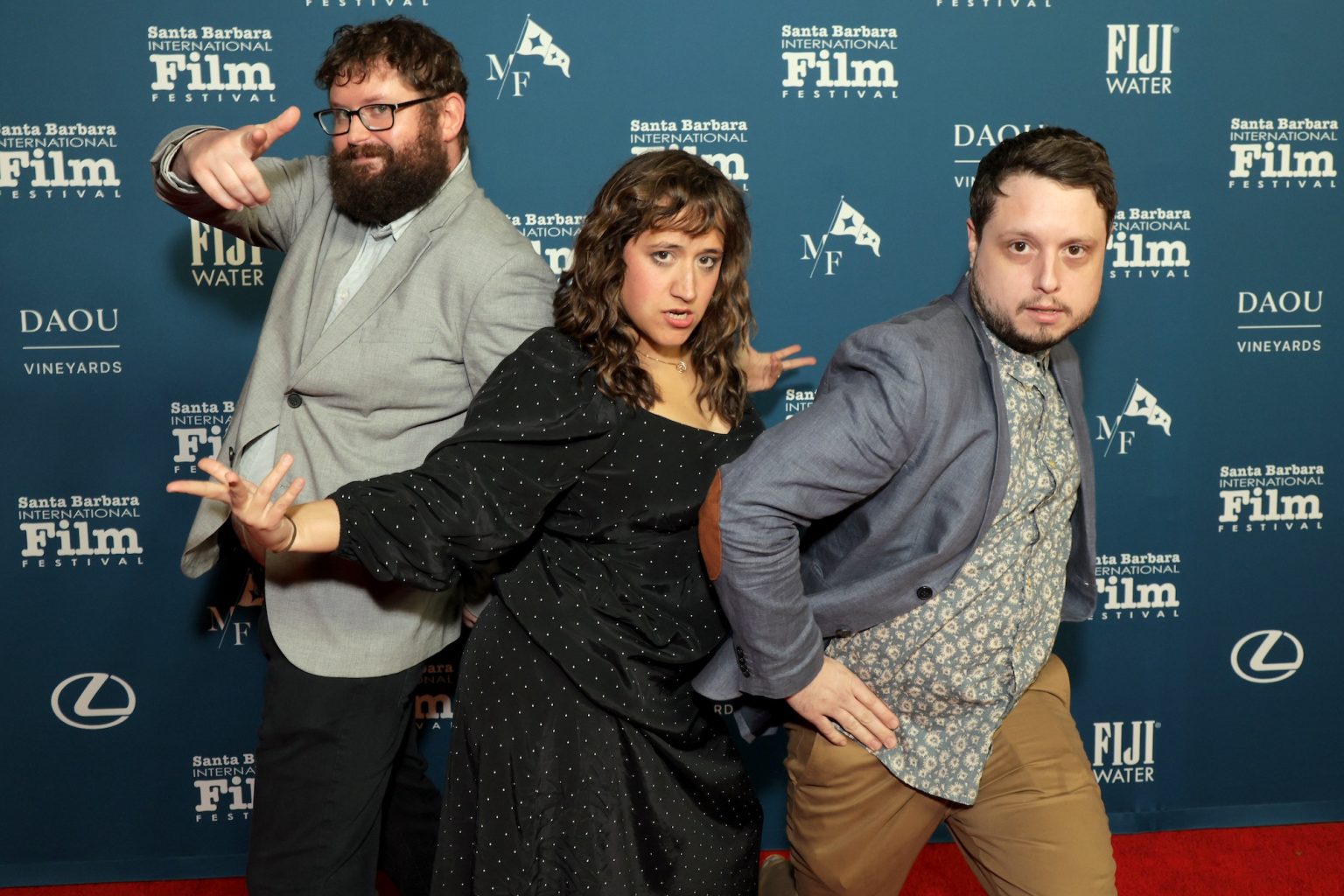 SANTA BARBARA, CALIFORNIA - FEBRUARY 13: (L-R) Ian Wexler, Ally Condrath, and Kyle Miller attends the Cinema Vanguard Award ceremony during the 40th Santa Barbara International Film Festival at The Arlington Theatre on February 13, 2025 in Santa Barbara, California. (Photo by Rebecca Sapp/Getty Images for Santa Barbara International Film Festival)