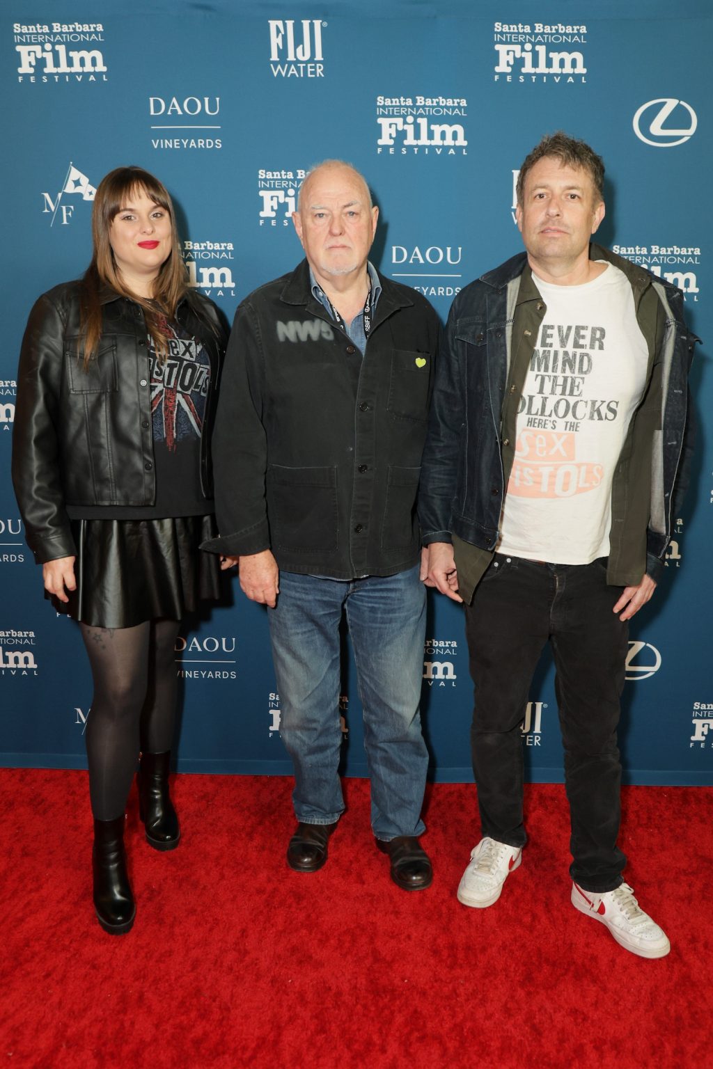 SANTA BARBARA, CALIFORNIA - FEBRUARY 10: (L-R) Jessica Russo, Nick Mead, and Andre Relis attend the Outstanding Directors of the Year Award ceremony during the 40th Santa Barbara International Film Festival at The Arlington Theatre on February 10, 2025 in Santa Barbara, California. (Photo by Rebecca Sapp/Getty Images for Santa Barbara International Film Festival)