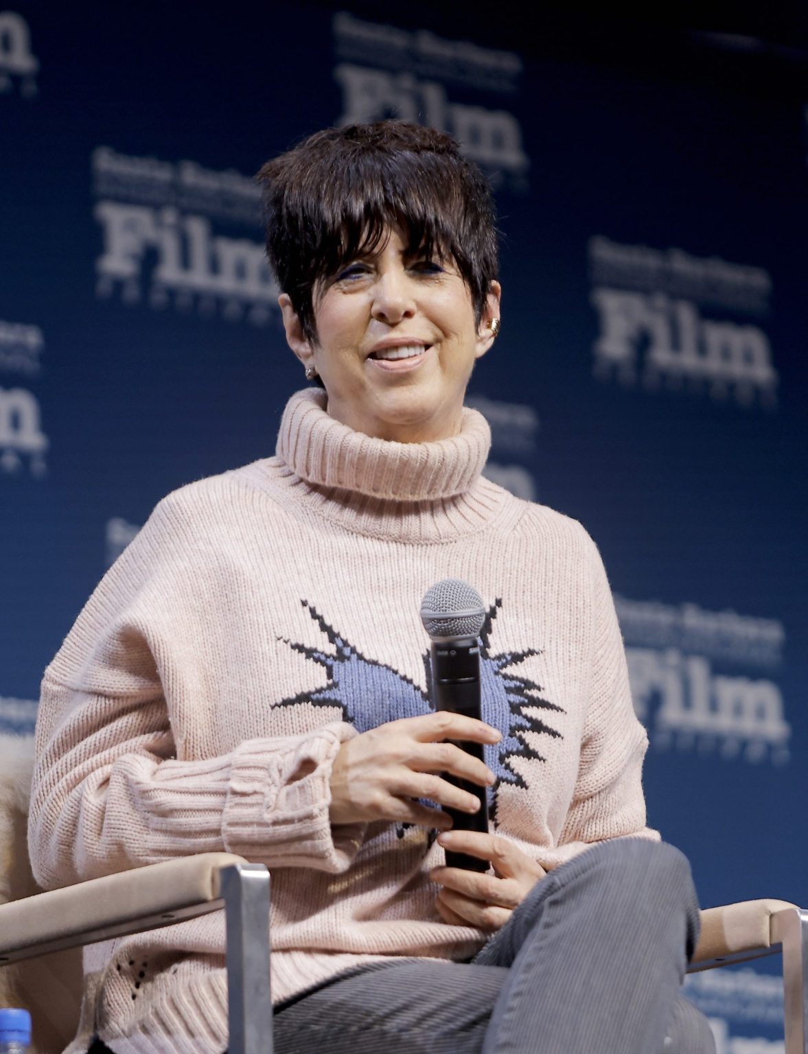 SANTA BARBARA, CALIFORNIA - FEBRUARY 15: Diane Warren speaks onstage at the Women's Panel durning the 40th Santa Barbara International Film Fest on February 15, 2025 in Santa Barbara, California. (Photo by Tibrina Hobson/Getty Images for Santa Barbara International Film Festival)