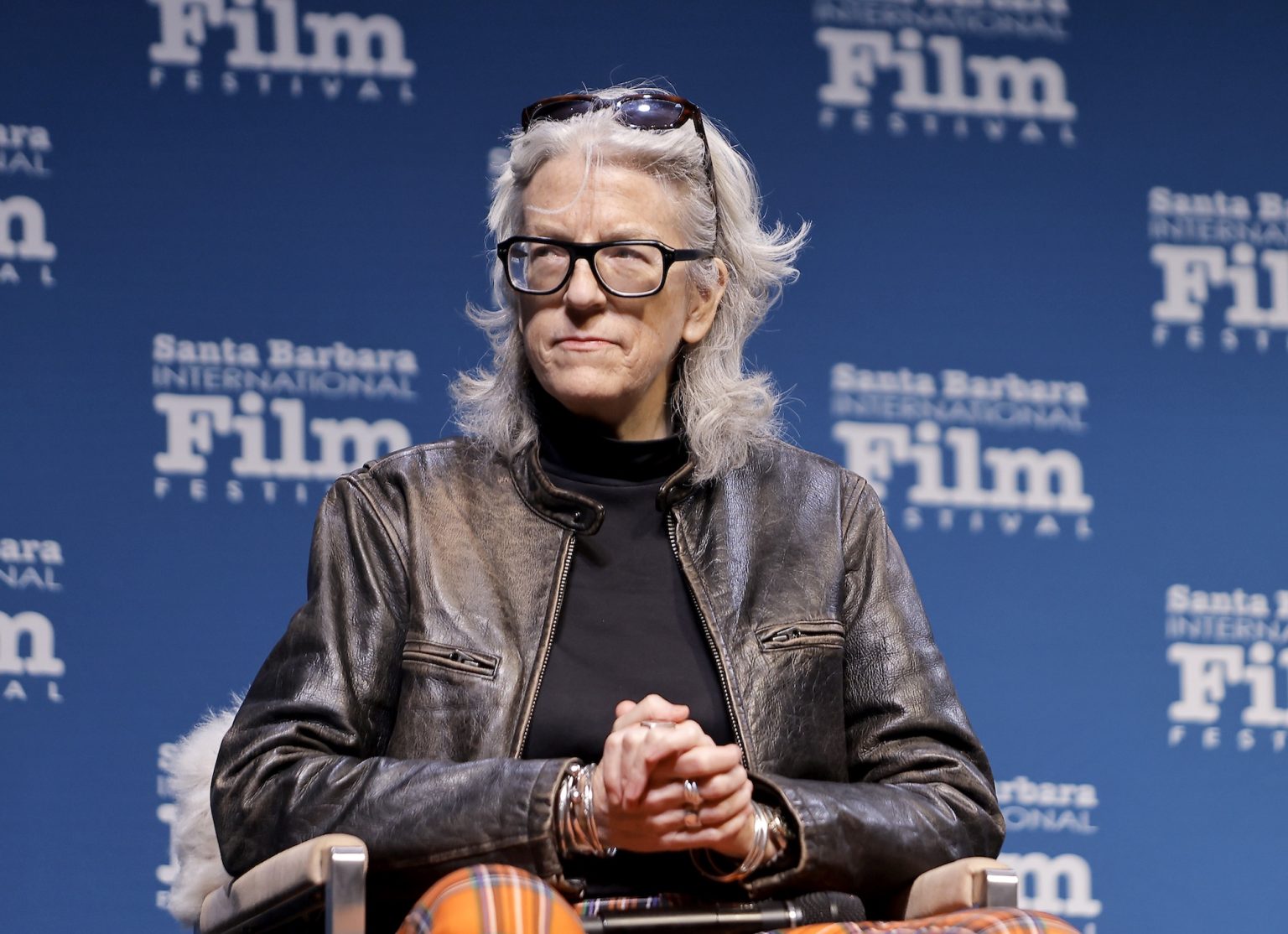 SANTA BARBARA, CALIFORNIA - FEBRUARY 08: Joslyn Barnesspeaks onstage at the writers panel at the 40th Santa Barbara International Film Festival on February 08, 2025 in Santa Barbara, California. (Photo by Tibrina Hobson/Getty Images for Santa Barbara International Film Festival)