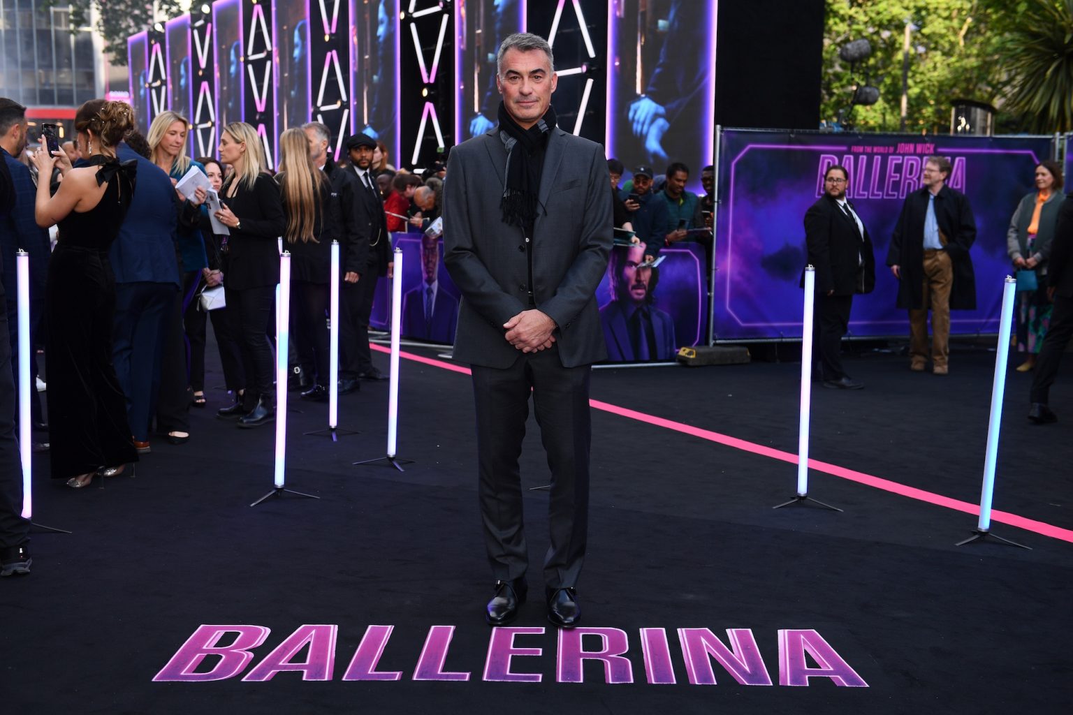LONDON, ENGLAND - MAY 22: Chad Stahelski attends the world premiere of "Ballerina" at Cineworld Leicester Square on May 22, 2025 in London, England. (Photo by Joe Maher/Getty Images for Lionsgate UK)