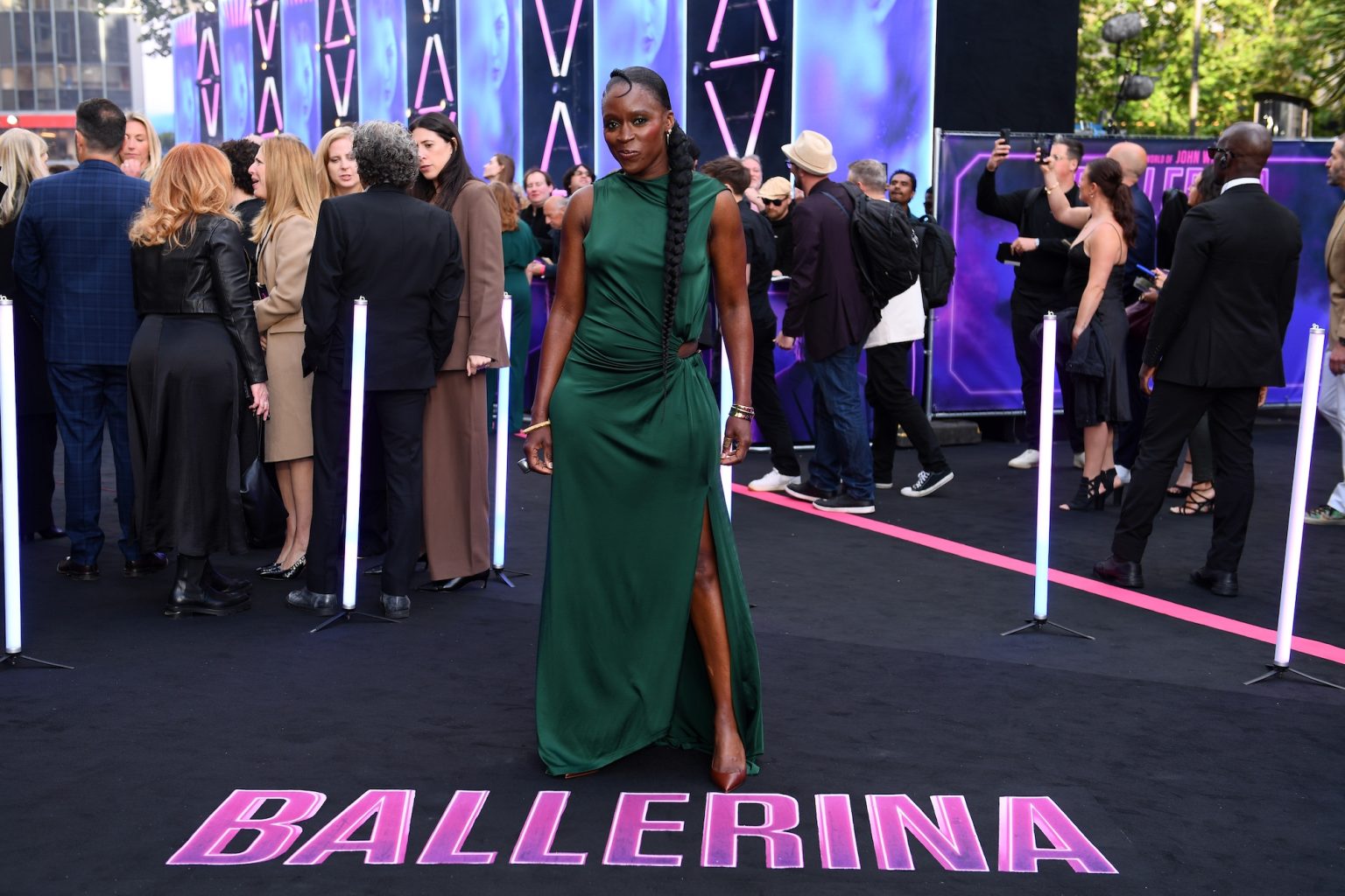 LONDON, ENGLAND - MAY 22: Sharon Duncan Brewster attends the world premiere of "Ballerina" at Cineworld Leicester Square on May 22, 2025 in London, England. (Photo by Joe Maher/Getty Images for Lionsgate UK)