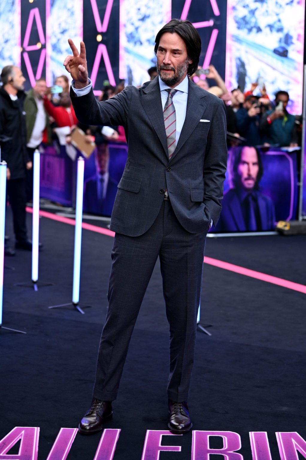 LONDON, ENGLAND - MAY 22: Keanu Reeves attends the world premiere of "Ballerina" at Cineworld Leicester Square on May 22, 2025 in London, England. (Photo by Joe Maher/Getty Images for Lionsgate UK)