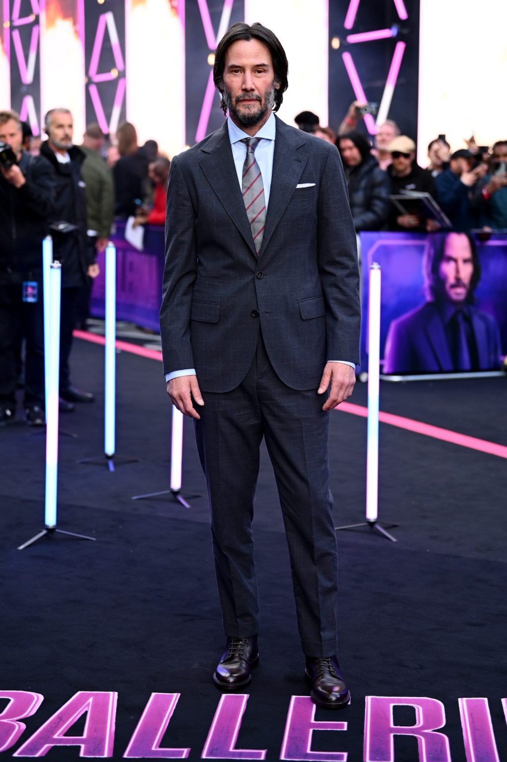 LONDON, ENGLAND - MAY 22: Keanu Reeves attends the world premiere of "Ballerina" at Cineworld Leicester Square on May 22, 2025 in London, England. (Photo by Joe Maher/Getty Images for Lionsgate UK)