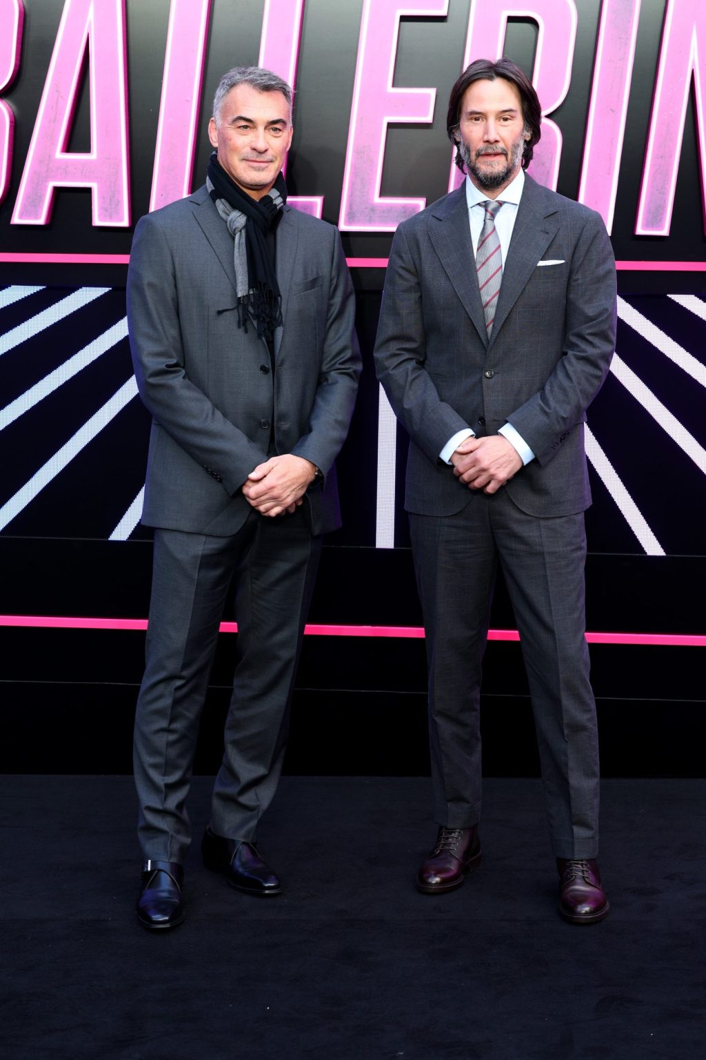 LONDON, ENGLAND - MAY 22: Chad Stahelski and Keanu Reeves attends the world premiere of "Ballerina" at Cineworld Leicester Square on May 22, 2025 in London, England. (Photo by Tim P. Whitby/Getty Images for Lionsgate UK)