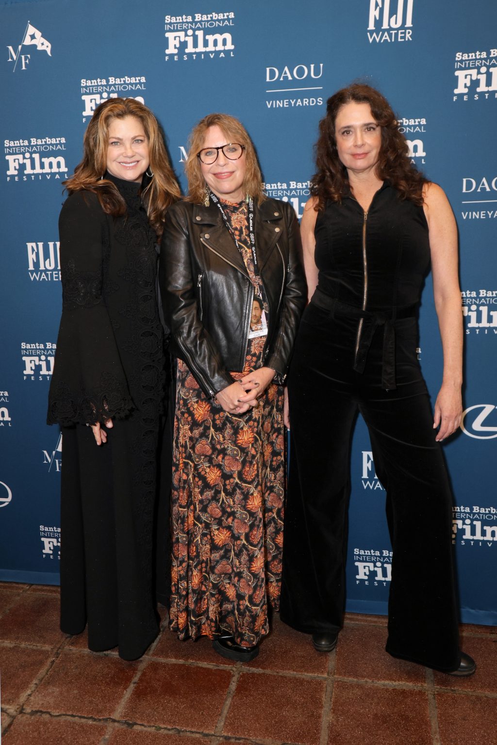 SANTA BARBARA, CALIFORNIA - FEBRUARY 05: (L-R) Kathy Ireland, Jill Campbell, and Stacey Williams attend the Maltin Modern Master Award ceremony during the 40th Santa Barbara International Film Festival at Arlington Theatre on February 05, 2025 in Santa Barbara, California. (Photo by Rebecca Sapp/Getty Images for Santa Barbara International Film Festival)