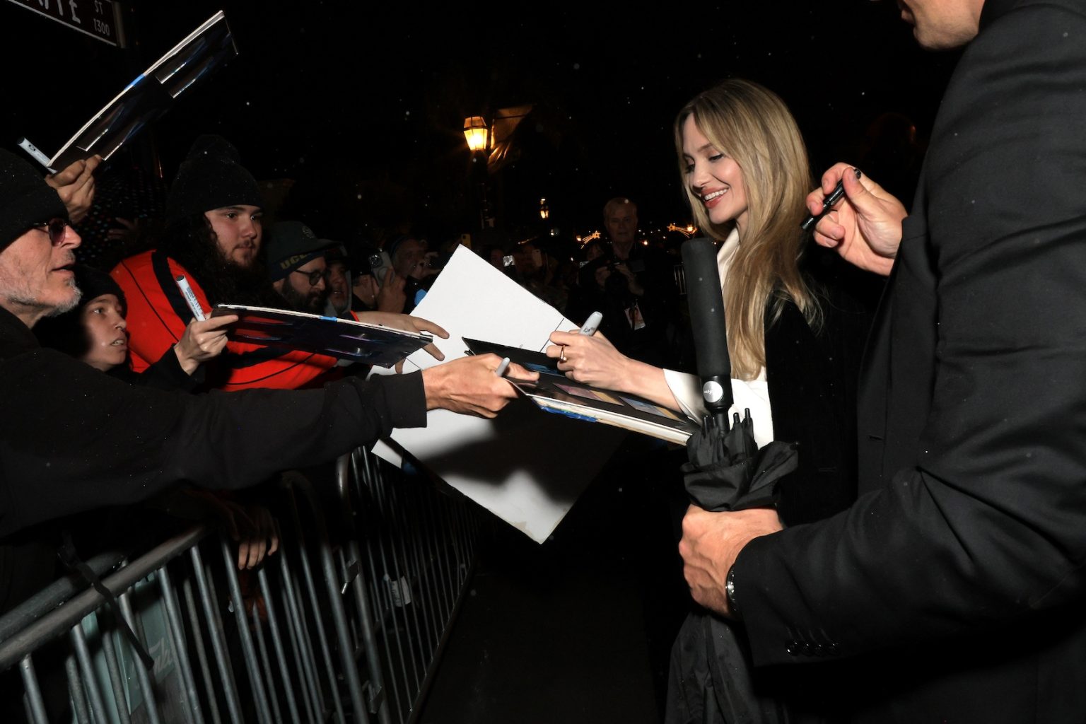 SANTA BARBARA, CALIFORNIA - FEBRUARY 05: Honoree Angelina Jolie attends the Maltin Modern Master Award ceremony during the 40th Santa Barbara International Film Festival at Arlington Theatre on February 05, 2025 in Santa Barbara, California. (Photo by Rebecca Sapp/Getty Images for Santa Barbara International Film Festival)