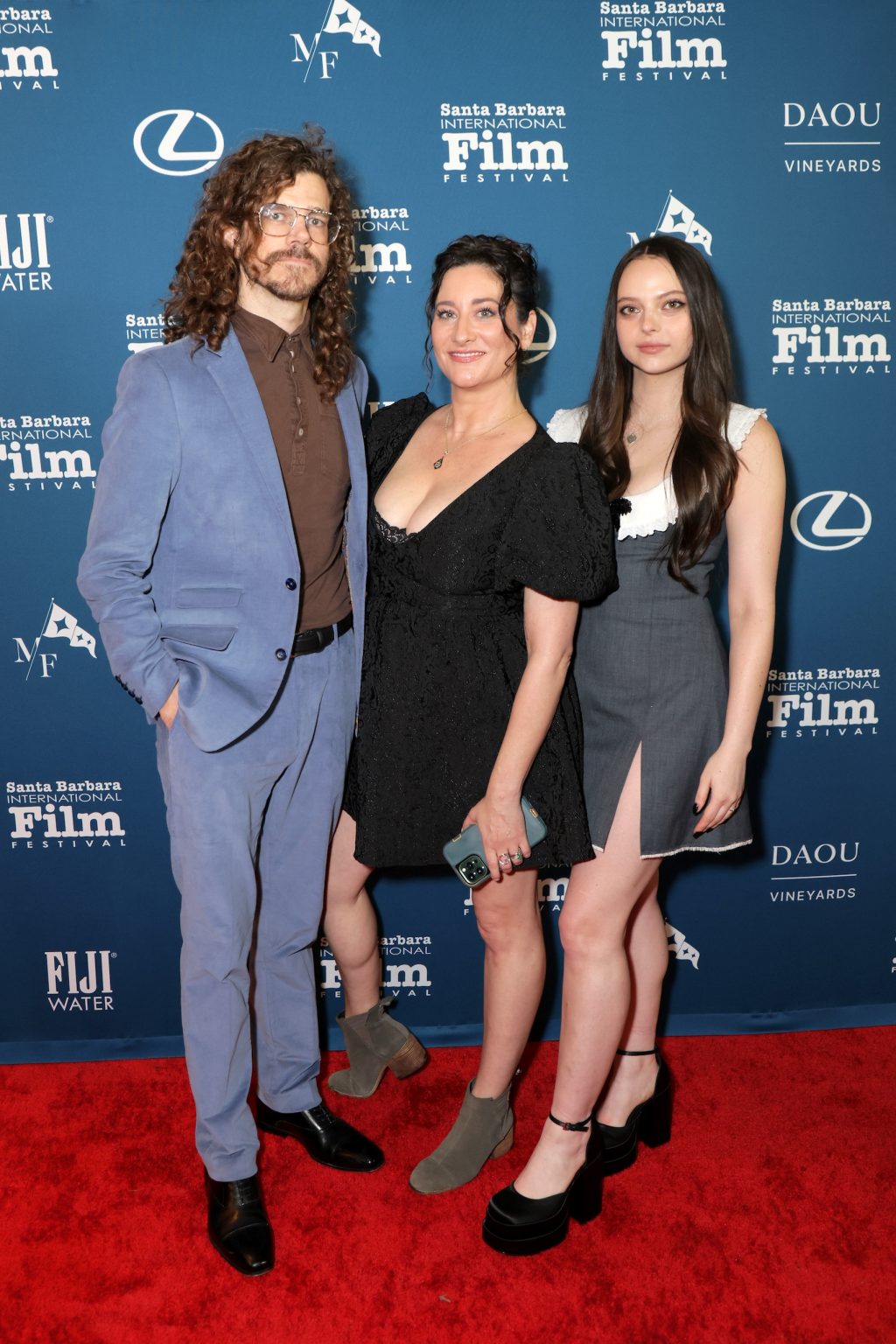 SANTA BARBARA, CALIFORNIA - FEBRUARY 05: (L-R) Andre Hyland, Leonora Pitts, and Ali Gallo attend the Maltin Modern Master Award ceremony during the 40th Santa Barbara International Film Festival at Arlington Theatre on February 05, 2025 in Santa Barbara, California. (Photo by Rebecca Sapp/Getty Images for Santa Barbara International Film Festival)