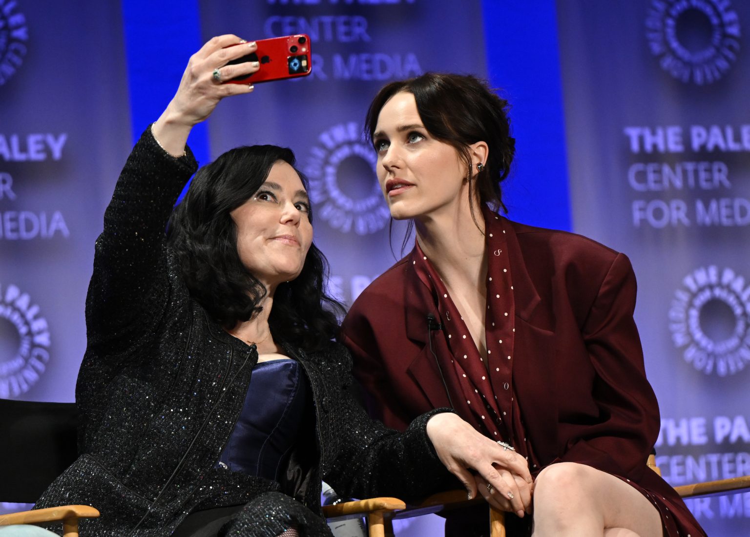 HOLLYWOOD CA - MARCH 29: Alex Borstein and Rachel Brosnahan at PaleyFest LA 2025 honoring The Amy Sherman-Palladino Multiverse, presented by the Paley Center for Media, at the DOLBY THEATRE on March 29, 2025 in Hollywood, California. © Kevin Parry
