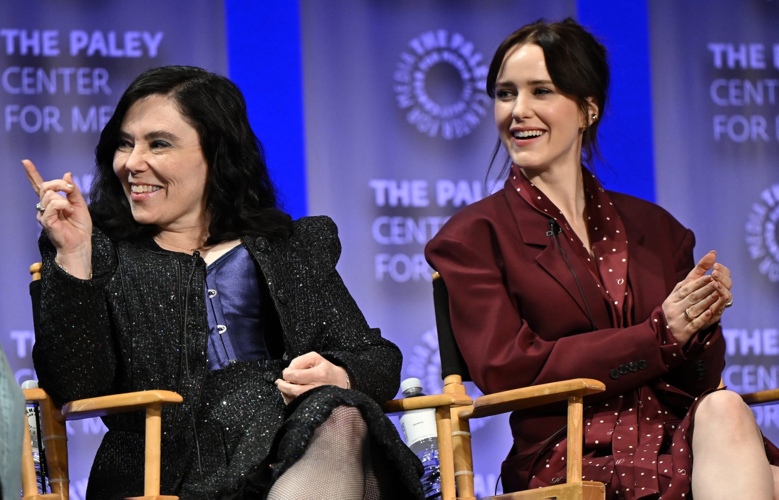 HOLLYWOOD CA - MARCH 29: Alex Borstein and Rachel Brosnahan at PaleyFest LA 2025 honoring The Amy Sherman-Palladino Multiverse, presented by the Paley Center for Media, at the DOLBY THEATRE on March 29, 2025 in Hollywood, California. © Kevin Parry